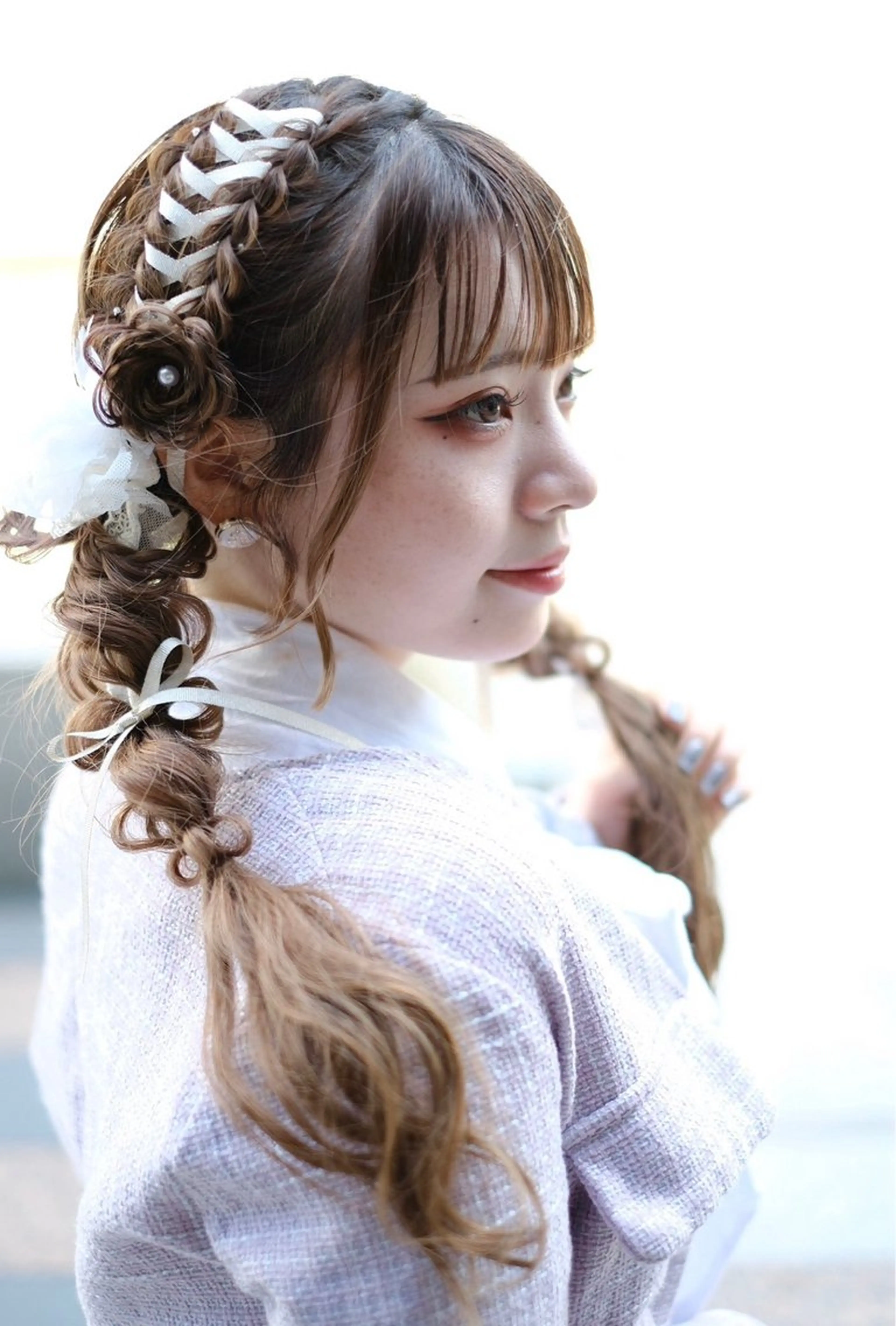 ロング ヘアアレンジ ヘアセット オブヘアー宮前平店所属・土佐 彩純のヘアスタイル