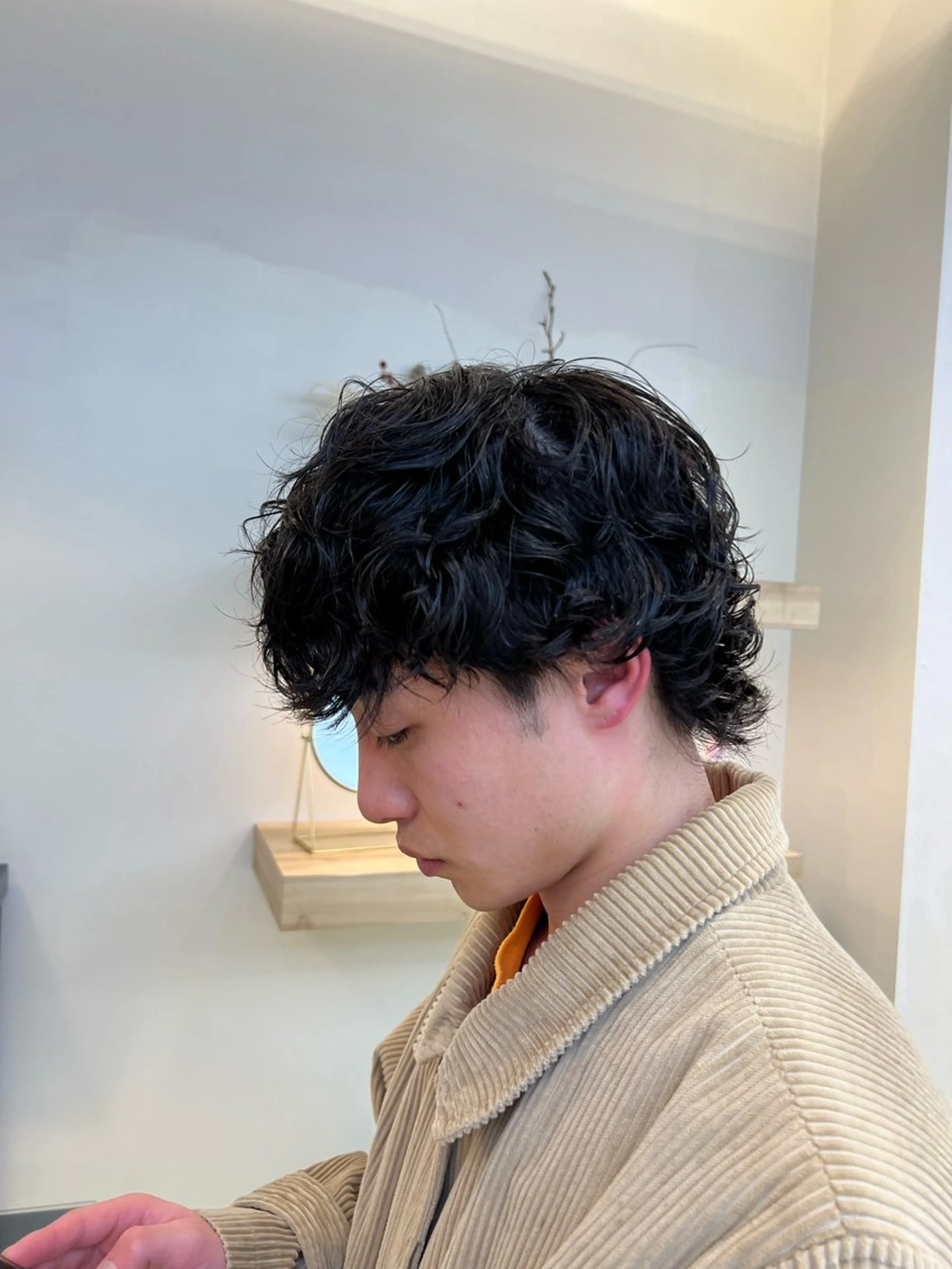 ショート パーマ メンズ メンズパーマ くせ毛 メンズパーマ 岩成健志郎のヘアスタイル