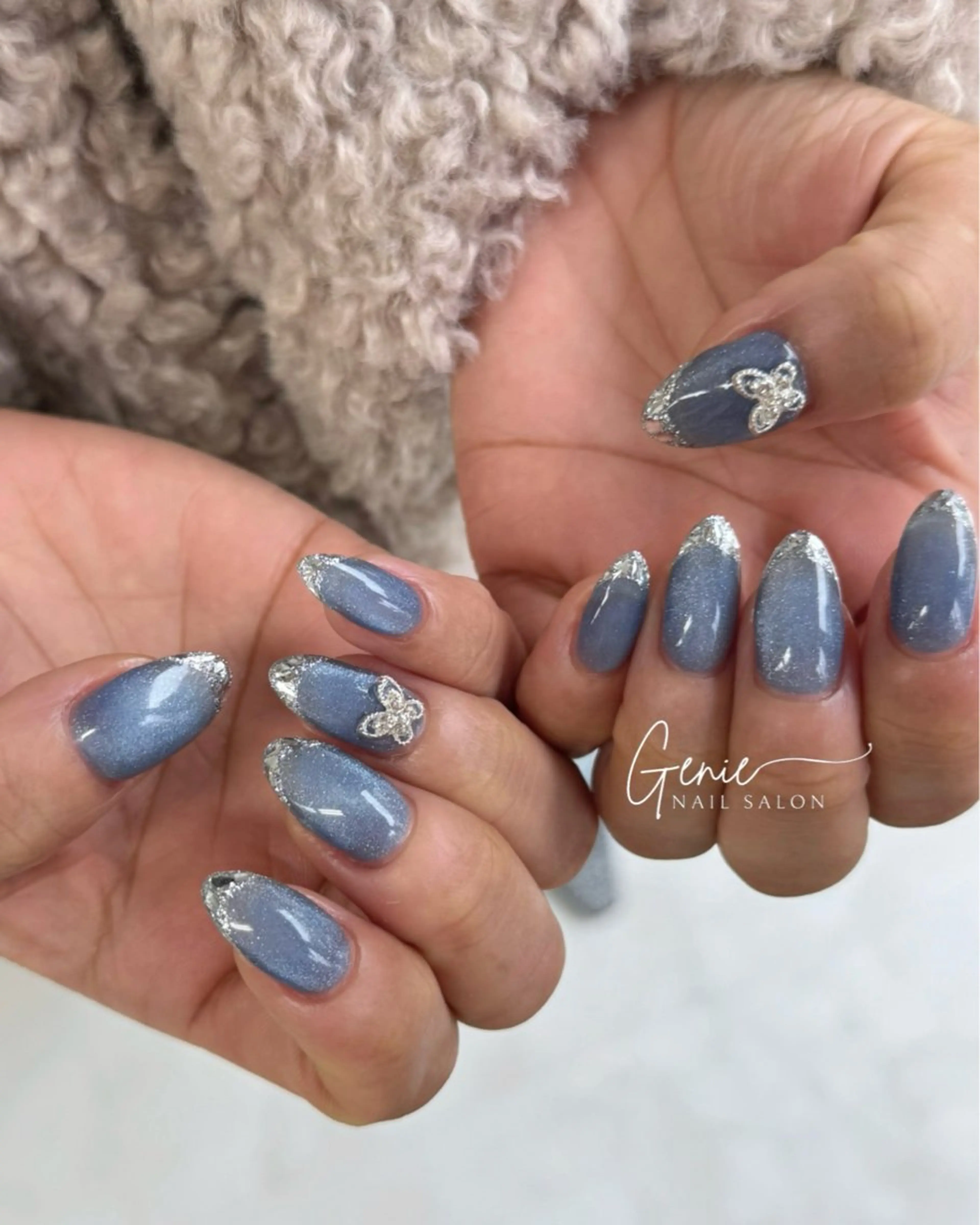 ネイル フレンチネイル ガラスフレンチ ハンドネイル Nail salon Genie所属・Nail salon Genieのネイルデザイン