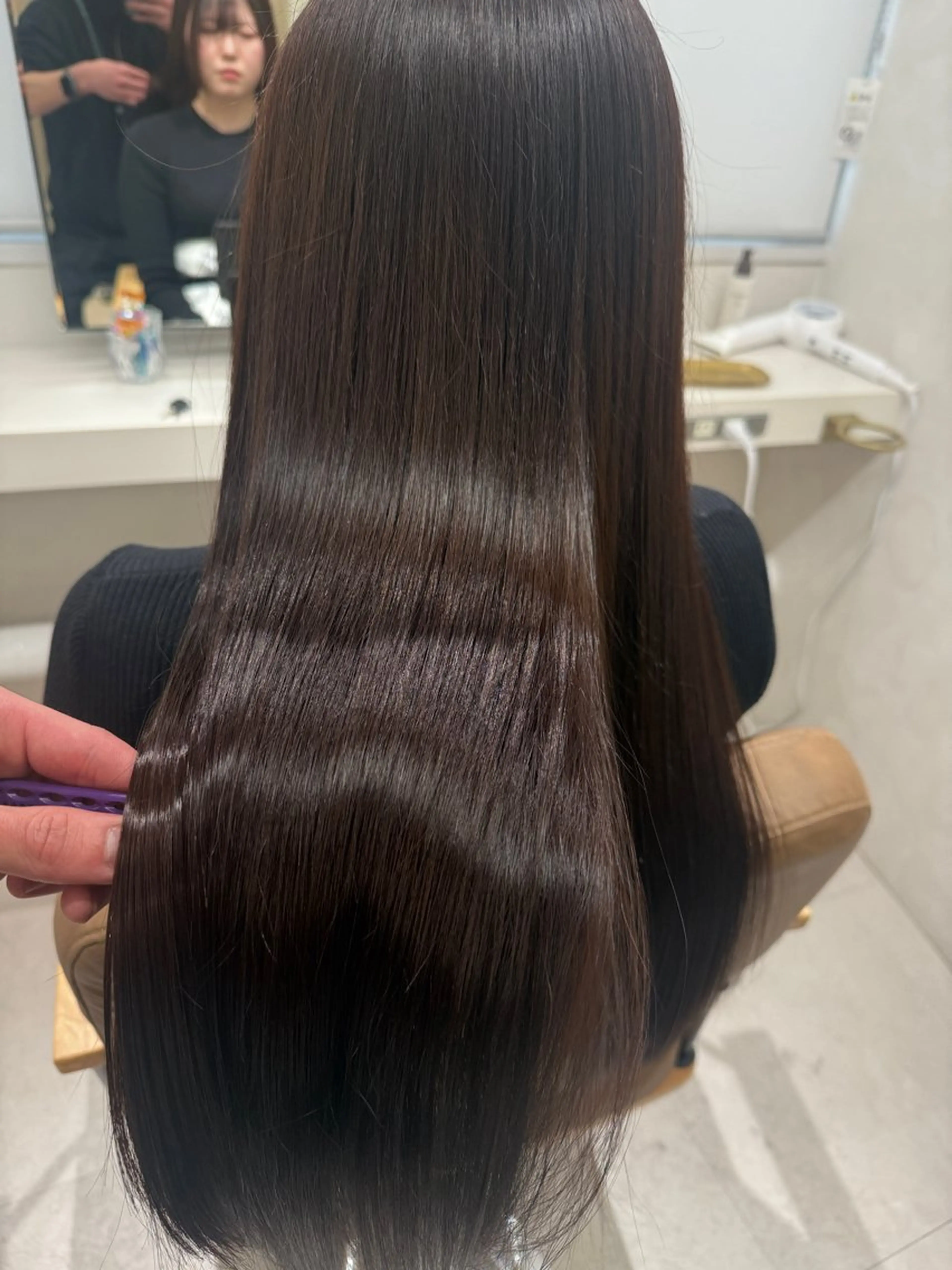 セミロング カラー カット ヘアカラー トリートメント SLASHスラッシュ 兵頭　裕のヘアスタイル