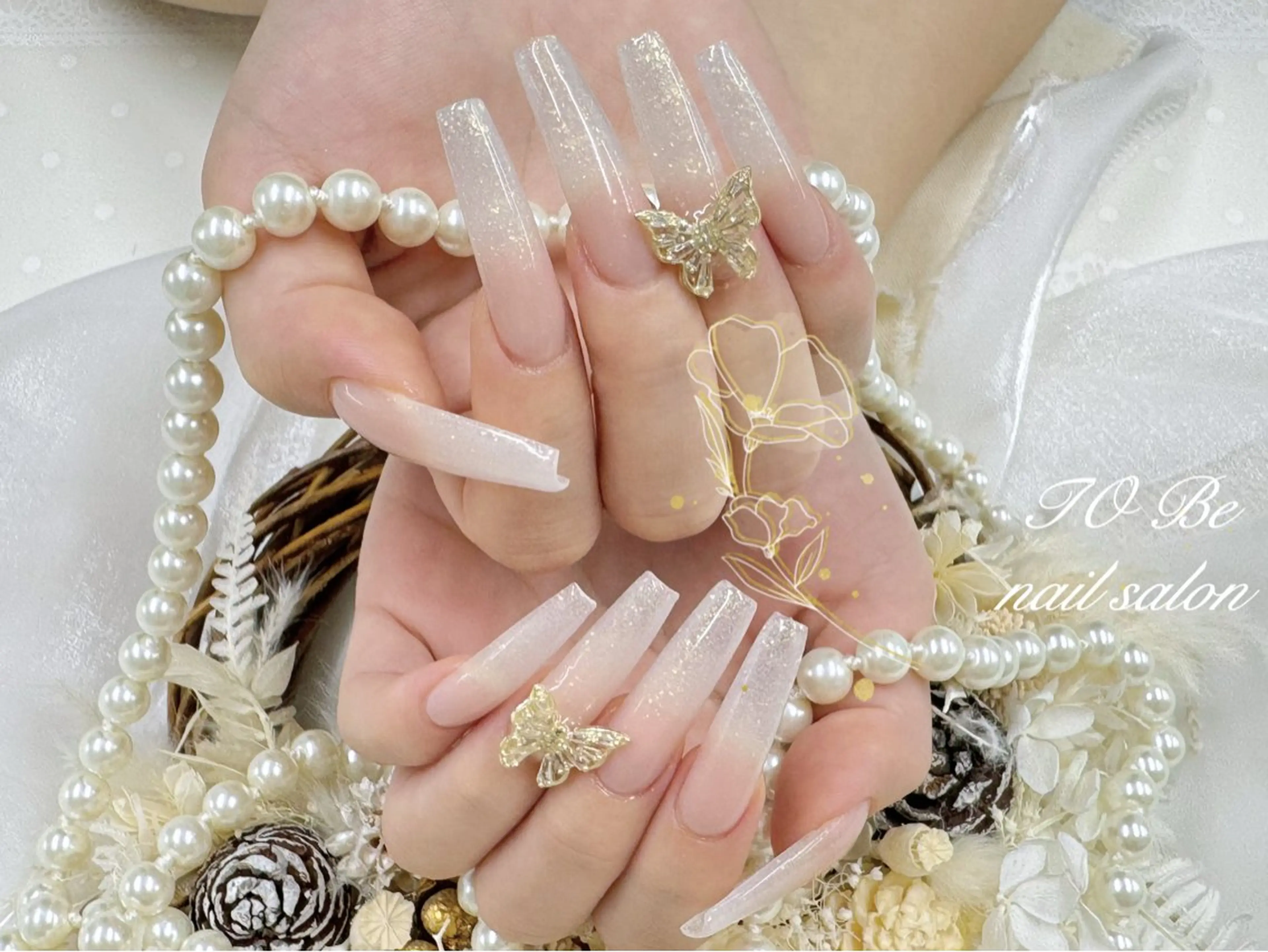 ロング ハンドネイル Nail Salon To Be珈月のネイルデザイン