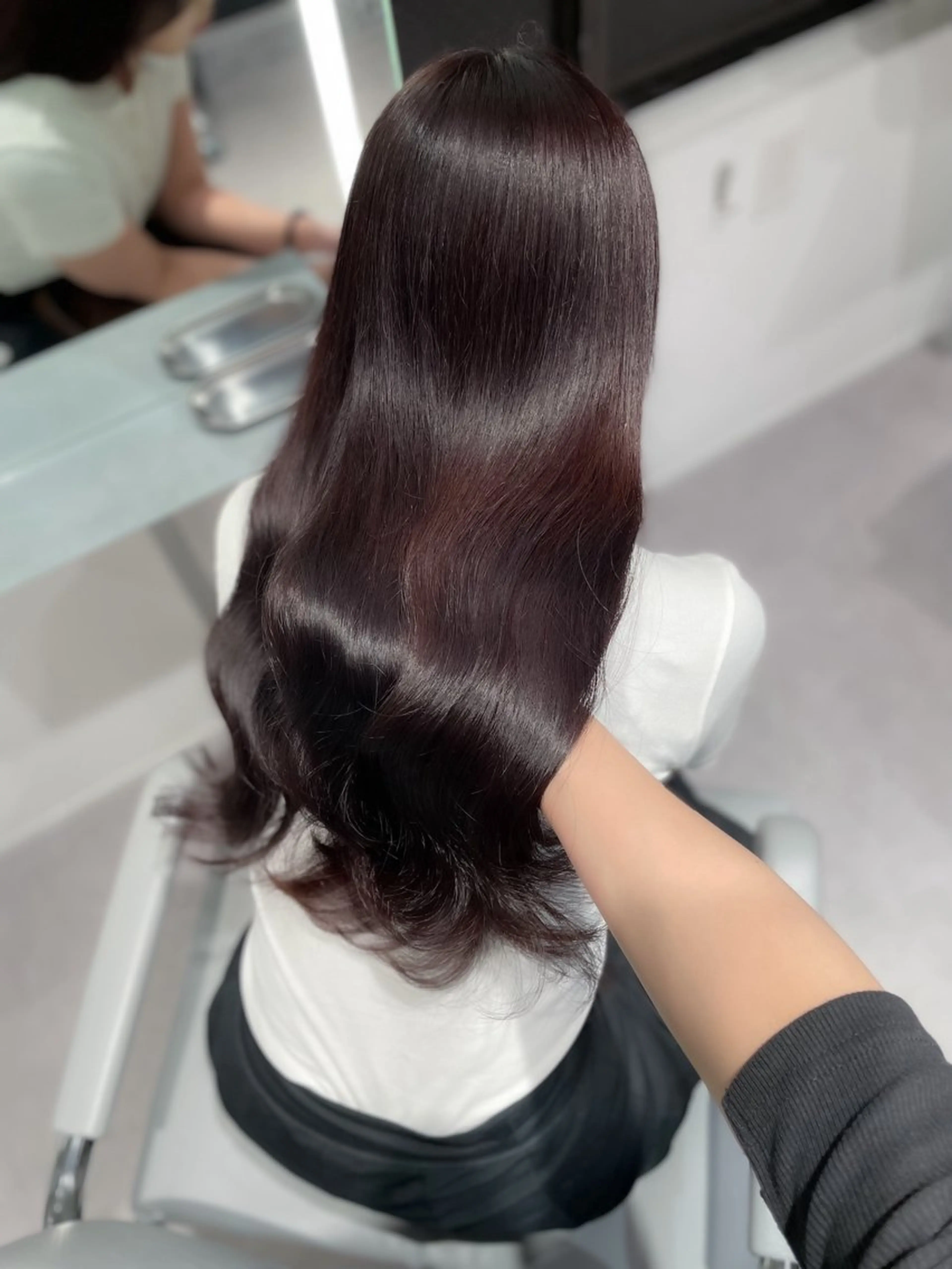 ロング ヘアカラー 縮毛矯正 透明感たっぷり柔らか 可愛いStyle杏琉のヘアスタイル