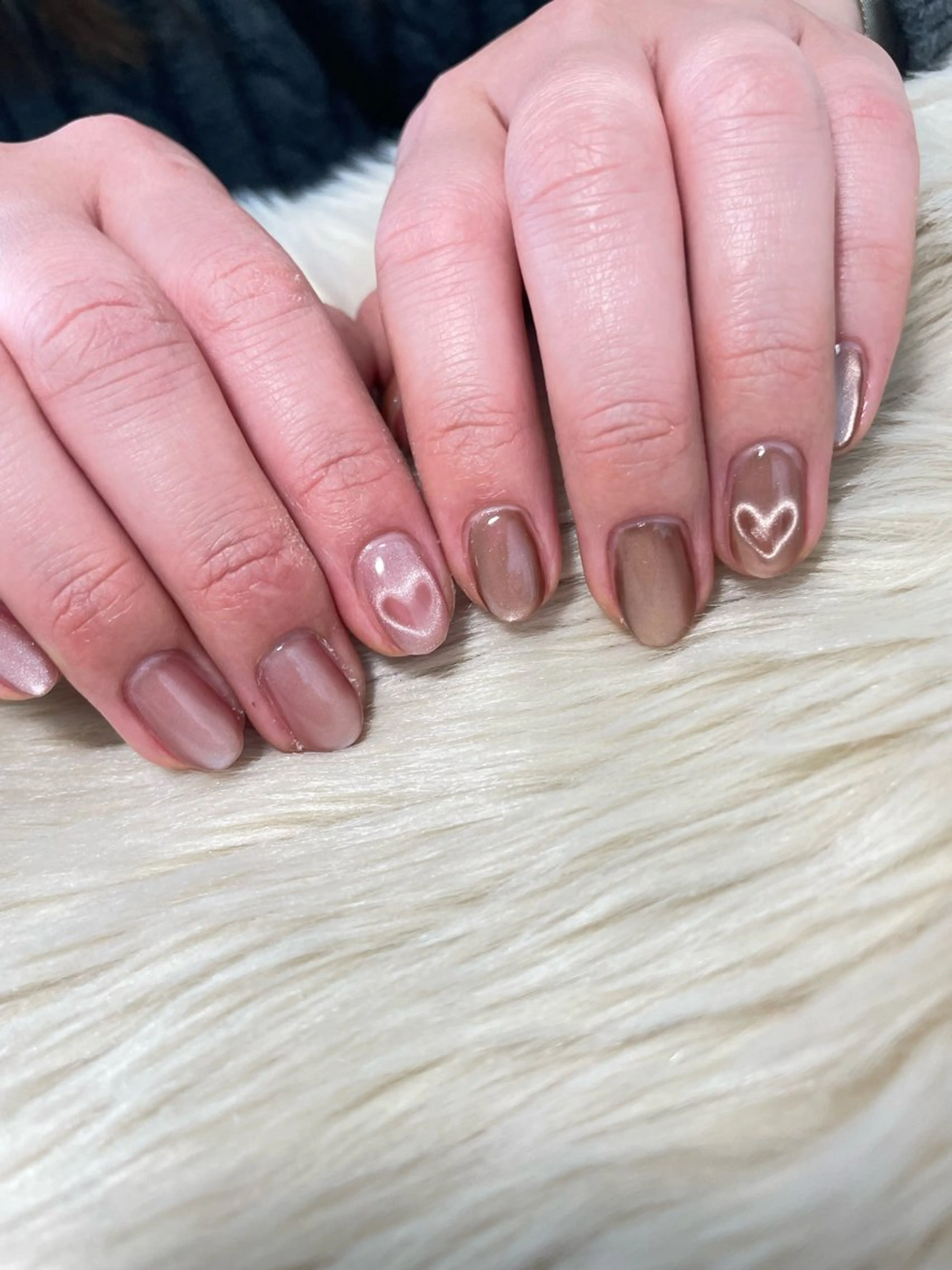 ネイル ハート マグネットネイル はるひな ねいるのネイルデザイン