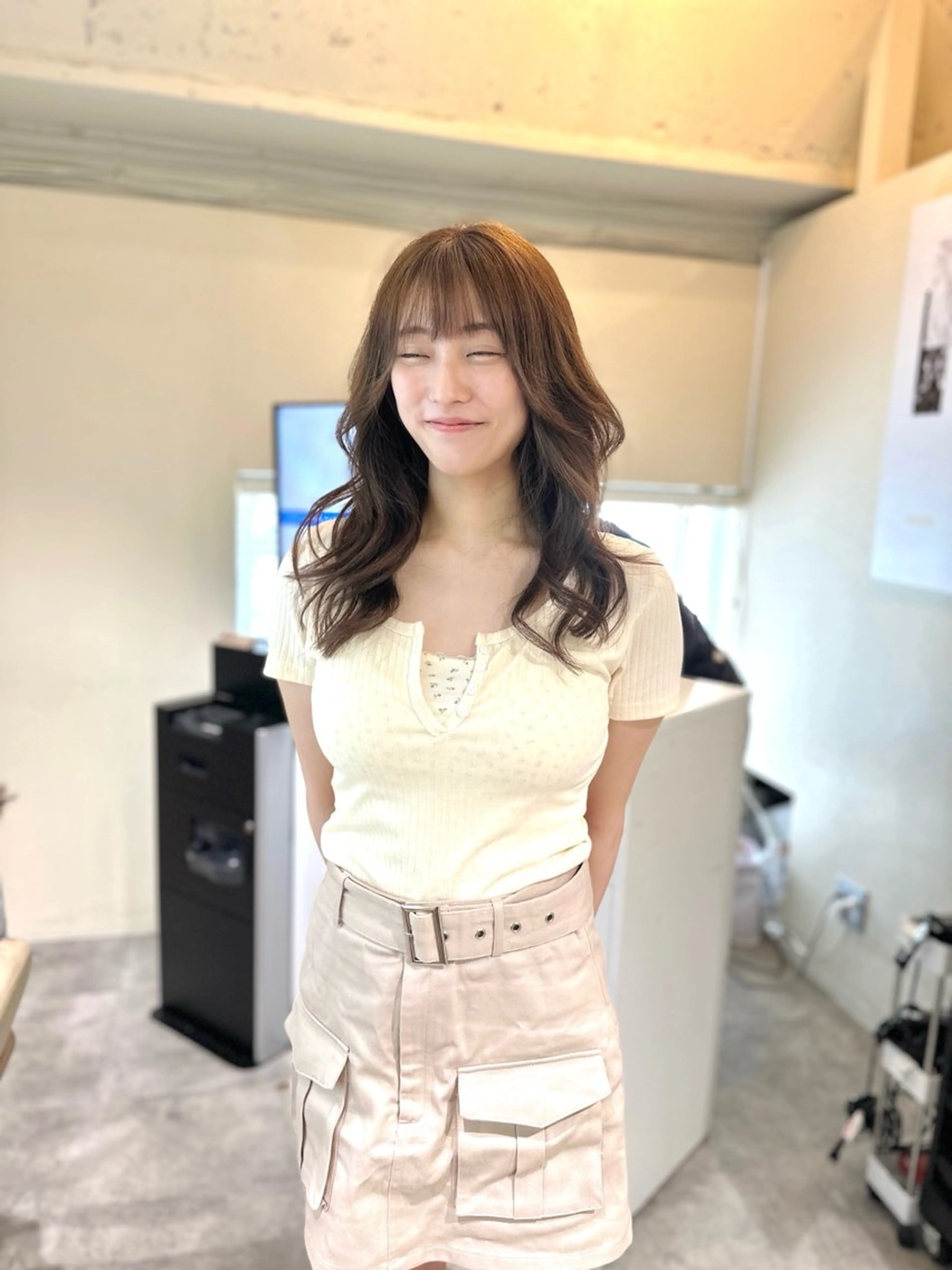 ロング カラー カット ヘアカラー トリートメント opus 店長大和 レイヤー/赤み消しのヘアスタイル