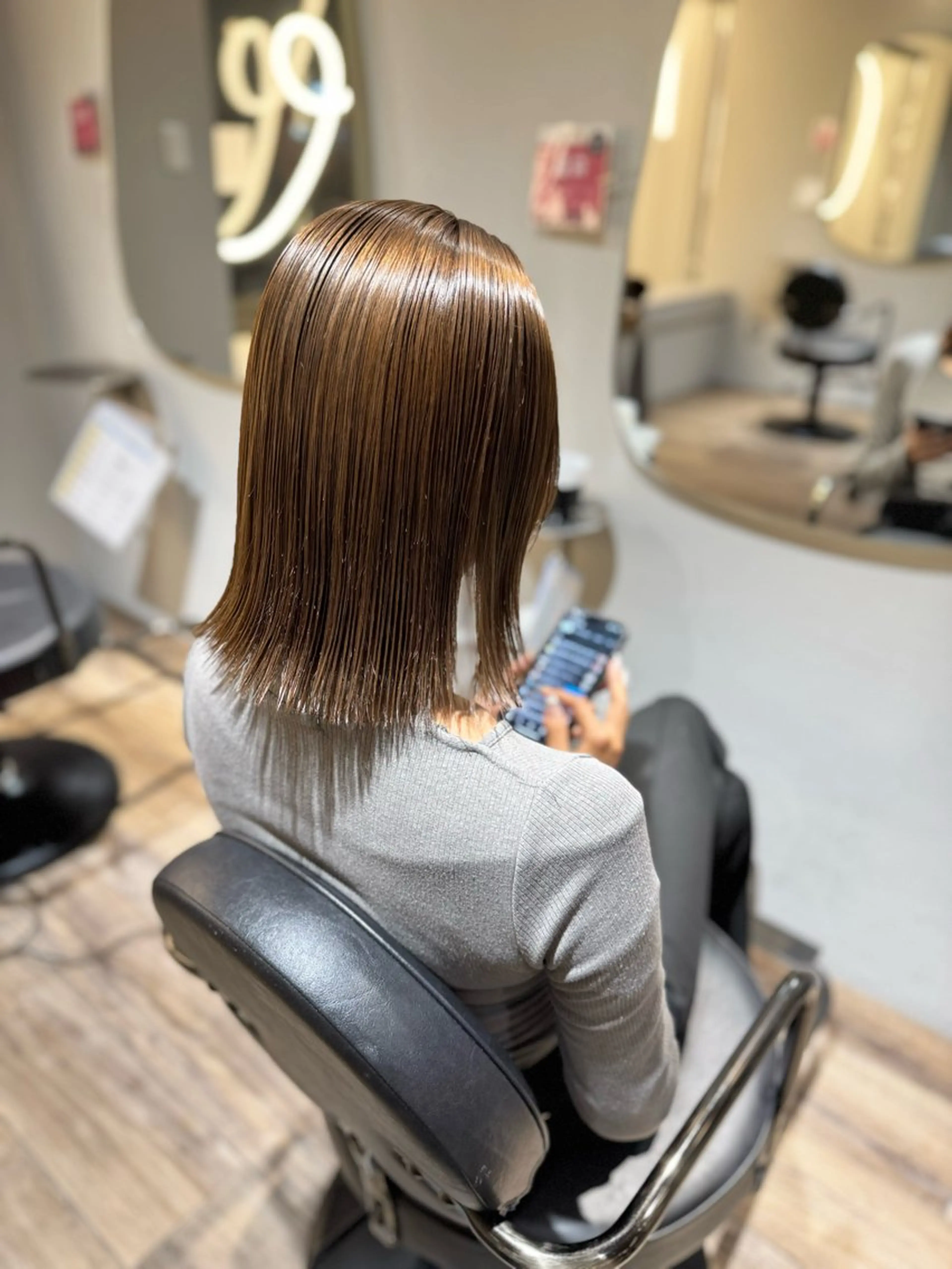 ミディアム カット ヘアカラー 【天満1艶髪】潤艶/ 髪質改善🌹釣本竜哉のヘアスタイル