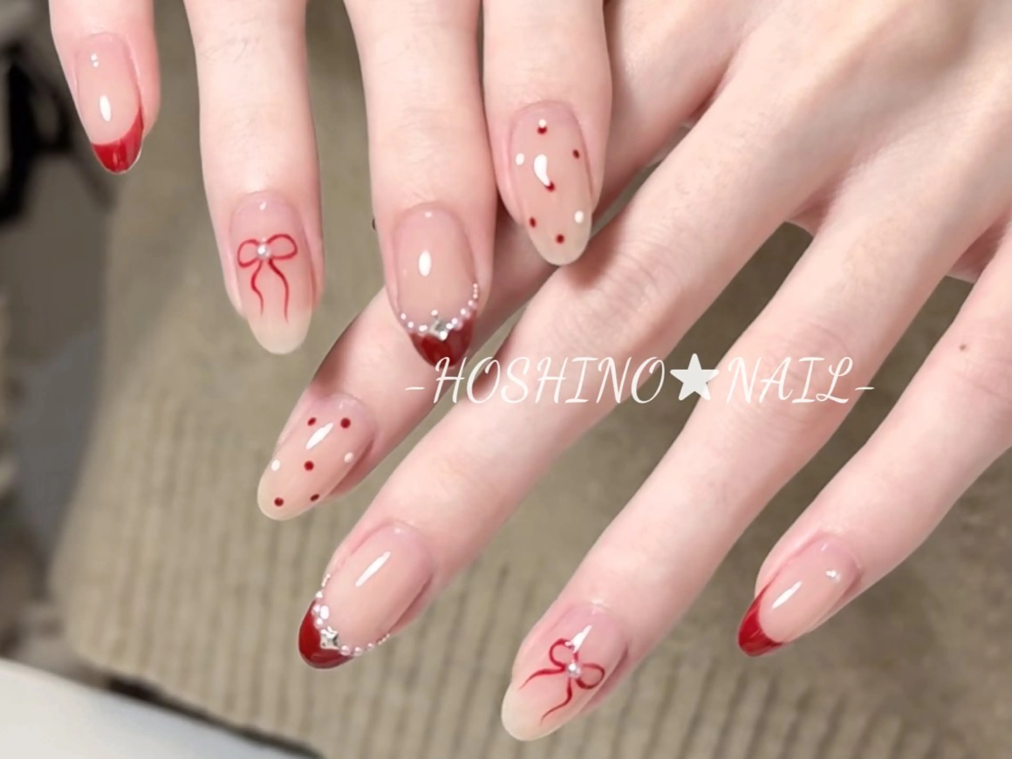 ネイル オーロラネイル チークネイル ドット フットネイル フレンチネイル ハンドネイル ★HOSHINO NAIL★新宿店のネイルデザイン
