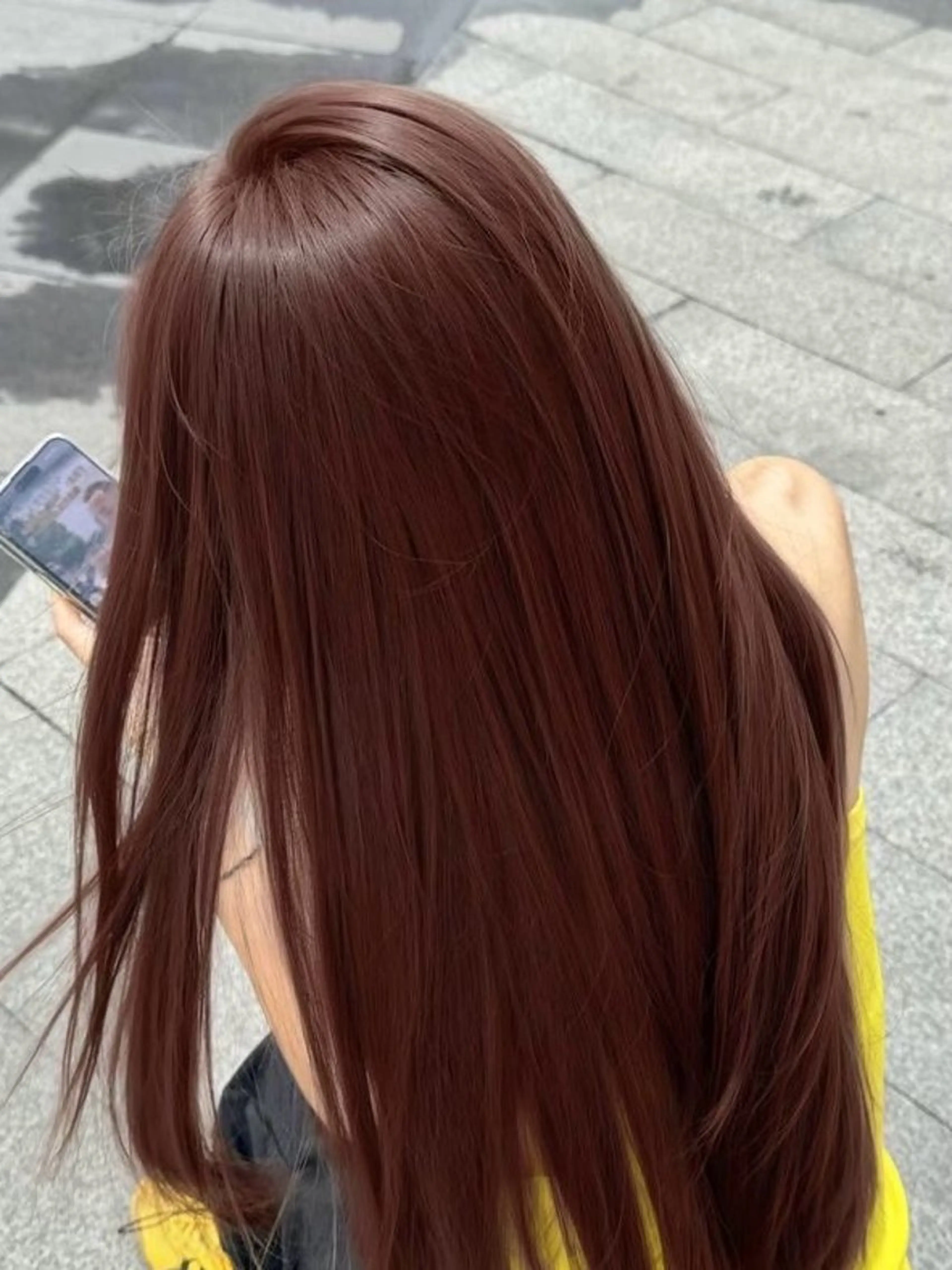 ロング カラー トレンド暖色ヘア🍒 miu🍒のヘアスタイル