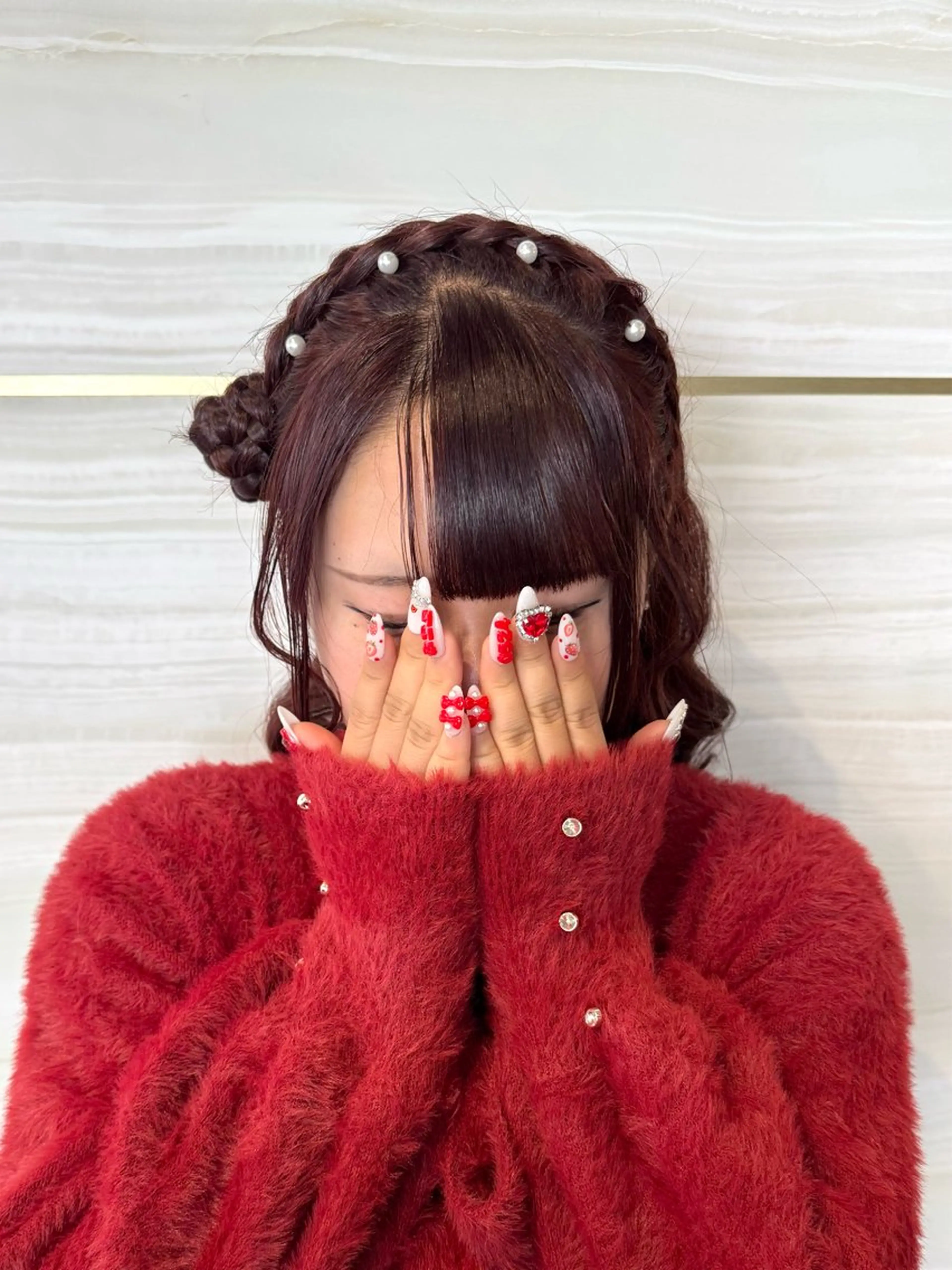 ヘアアレンジ ヘアセット 🩶mana🩶艶髪 /カラーオンカラーのヘアスタイル