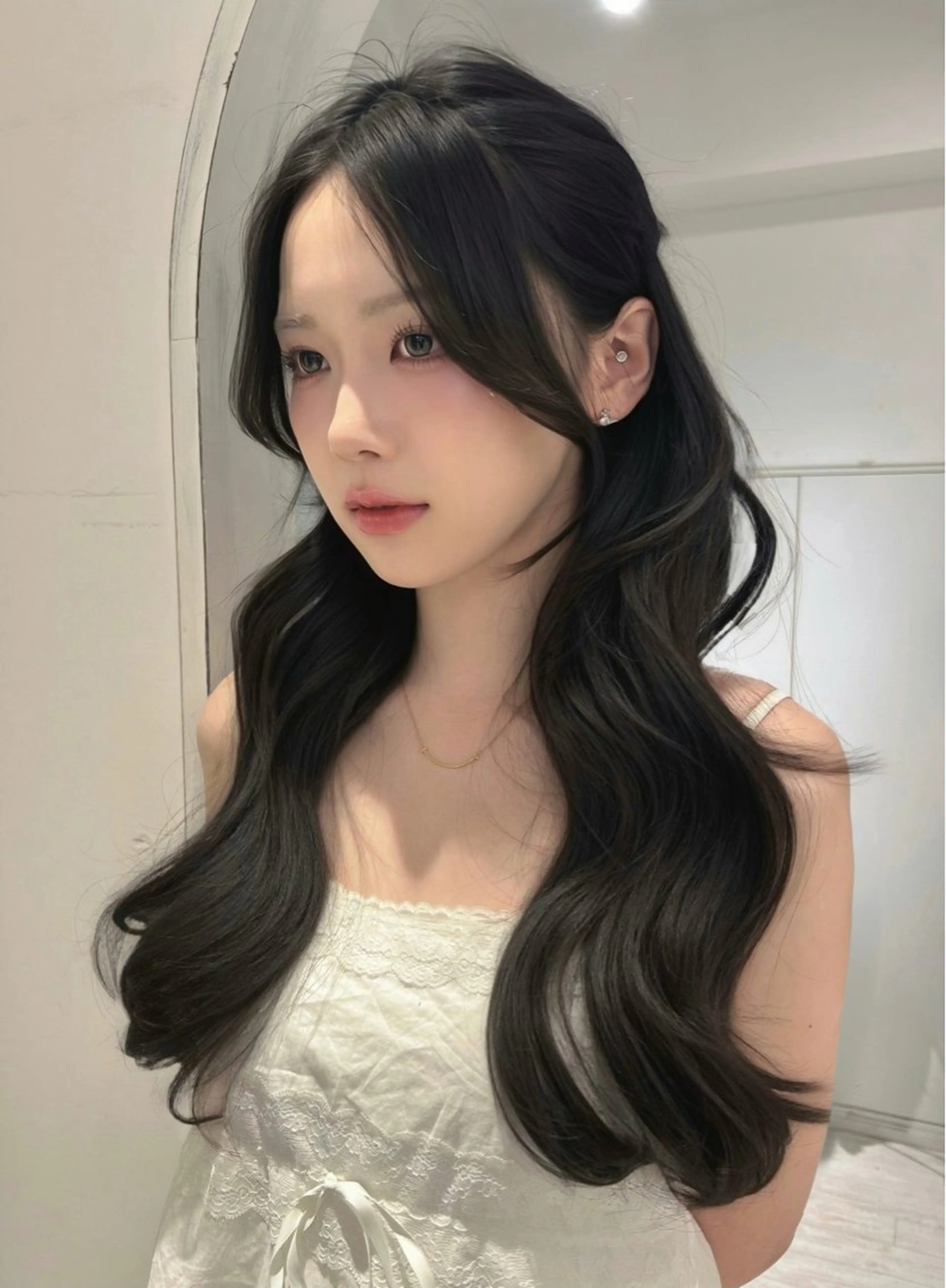 ロング カラー レイヤーカット カット ヘアカラー トリートメント 【韓国ヘア×透明感 カラー】笹谷 莉未のヘアスタイル