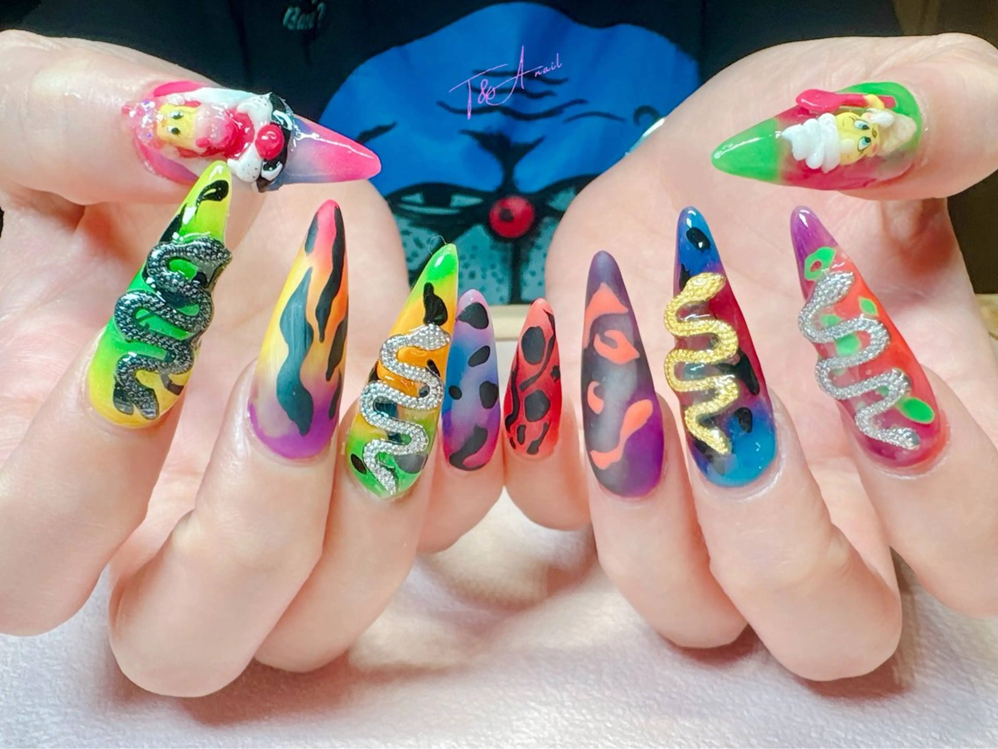 ネイル 長さ出し ジェルネイル ロングネイル マットネイル スカルプネイル ハンドネイル T&A nailのネイルデザイン