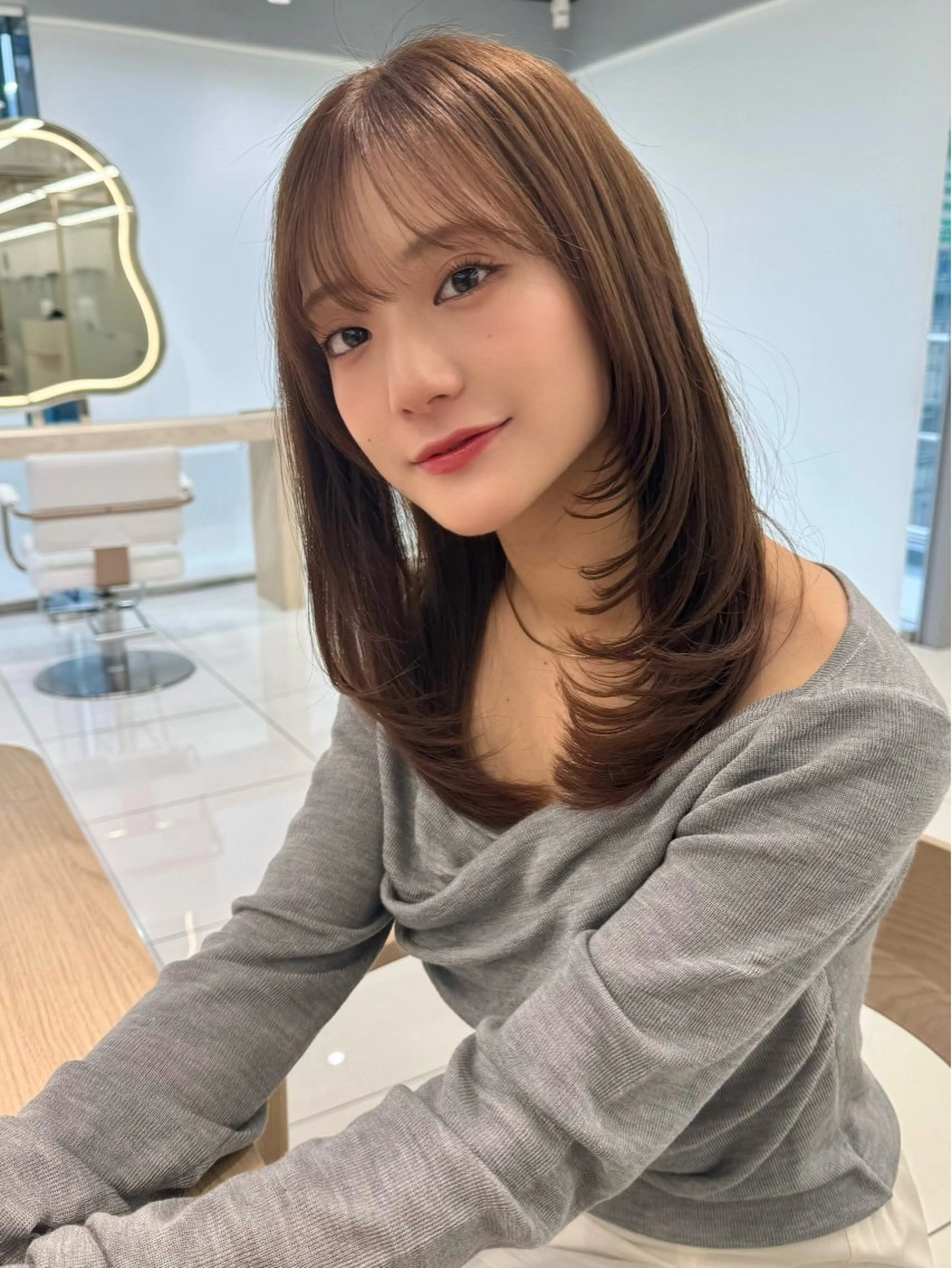 【韓国ヘア🇰🇷】カット＋プレトリートメント60分 #レイヤーカット #韓国ヘアの写真