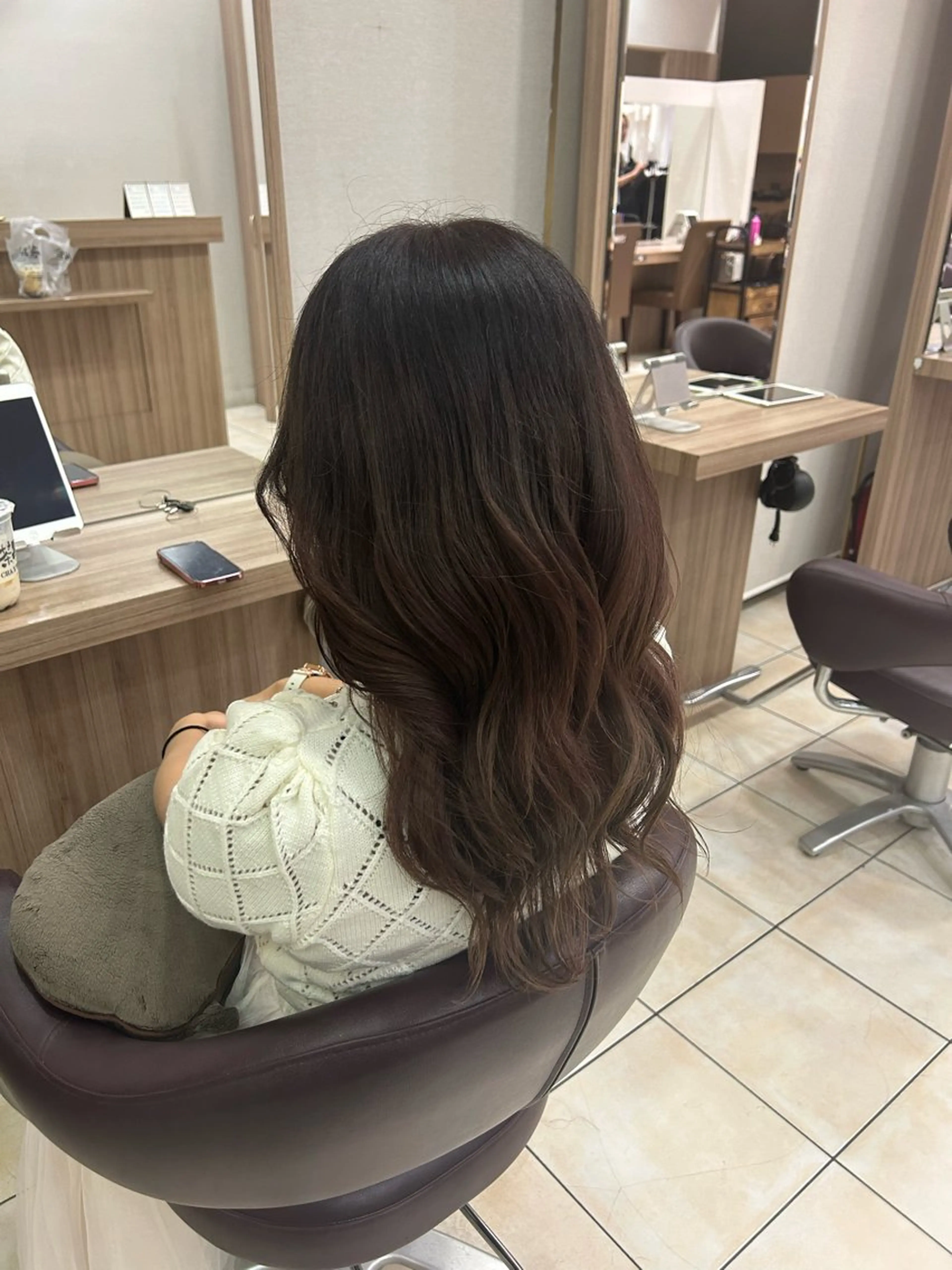 【カット+コテ巻き風デジタルパーマ🐏】ロングでもボブでも🙆🏻‍♀️の写真