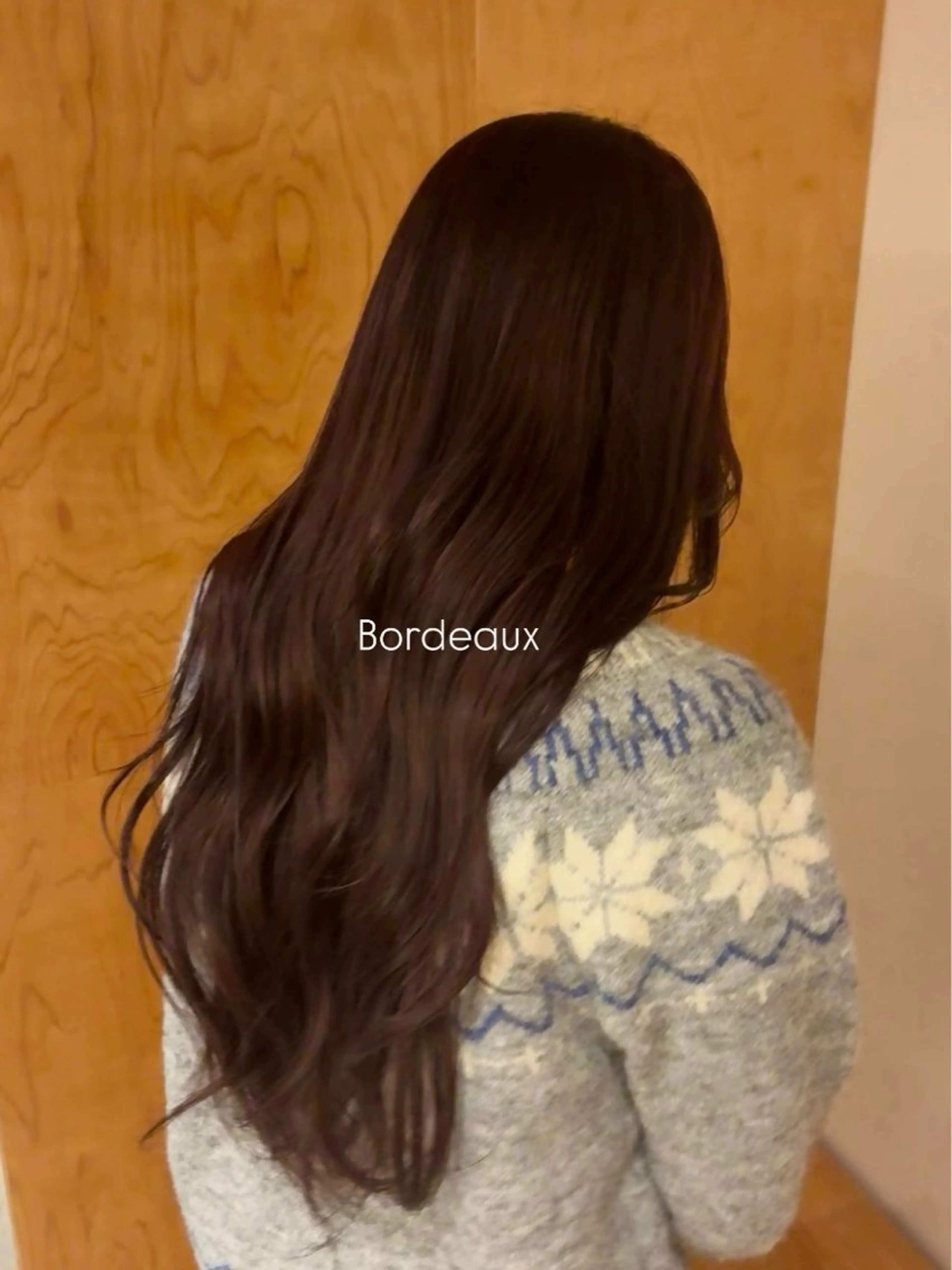 ロング カラー ブリーチ ボルドーカラー 透明感カラー ブリーチなしカラー ヘアカラー 柔らかいカラー/ 透明感/Airi🐰のヘアスタイル