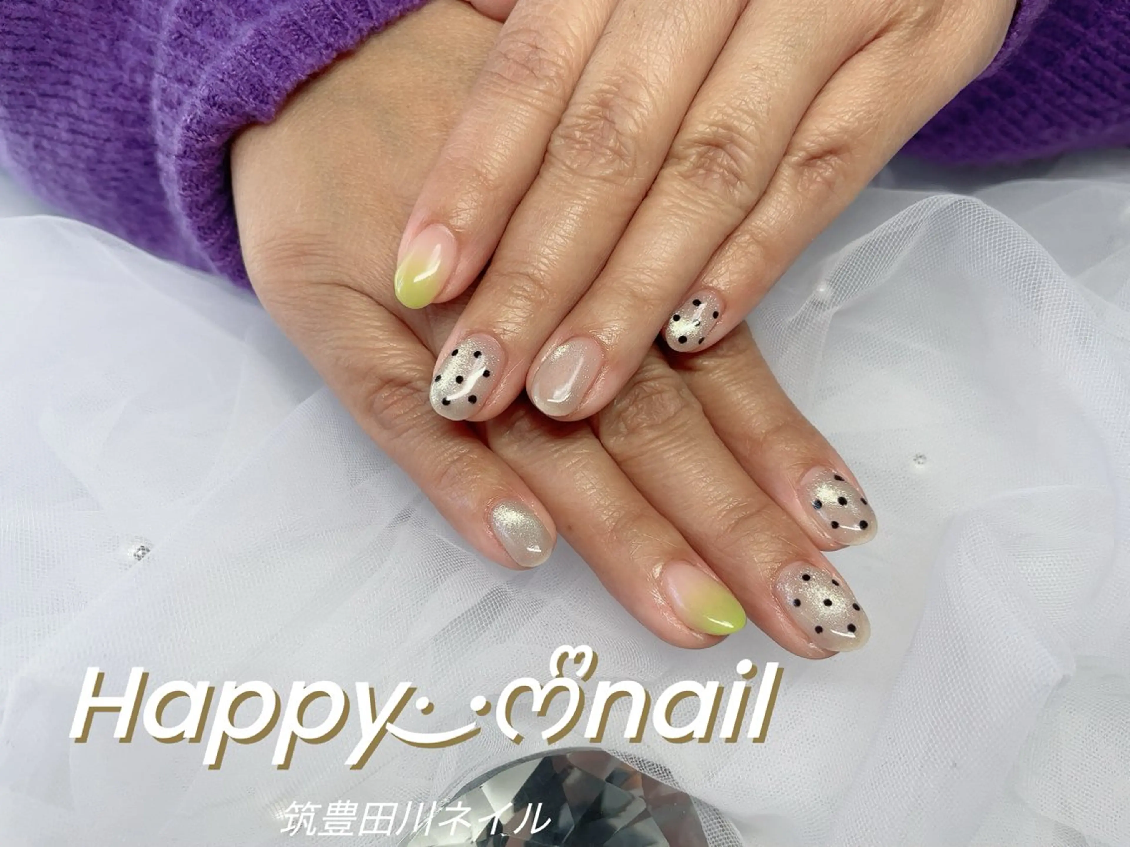 ネイル ハンドネイル 筑豊田川HAPPYꯁꯧNAIL所属・tastushima taのネイルデザイン