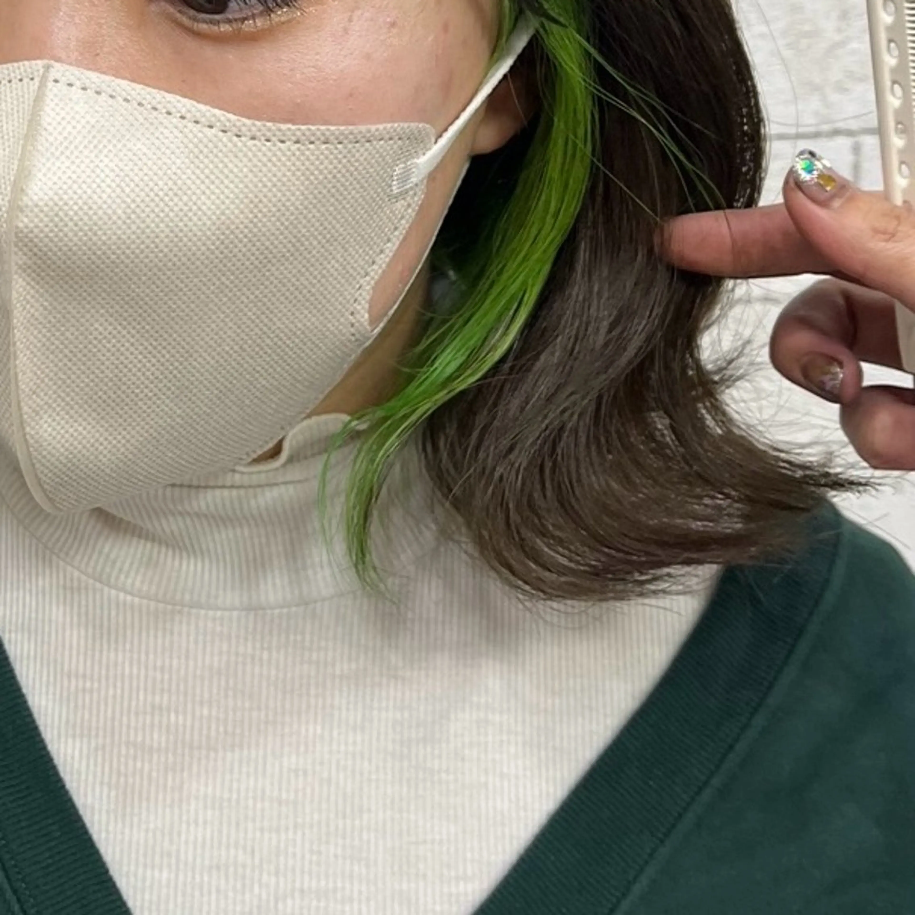 ミディアム カラー ブリーチ ブラウンカラー デザインカラー オリーブブラウン 🫧ハイトーン/ ペールカラー🕊♡雛のヘアスタイル