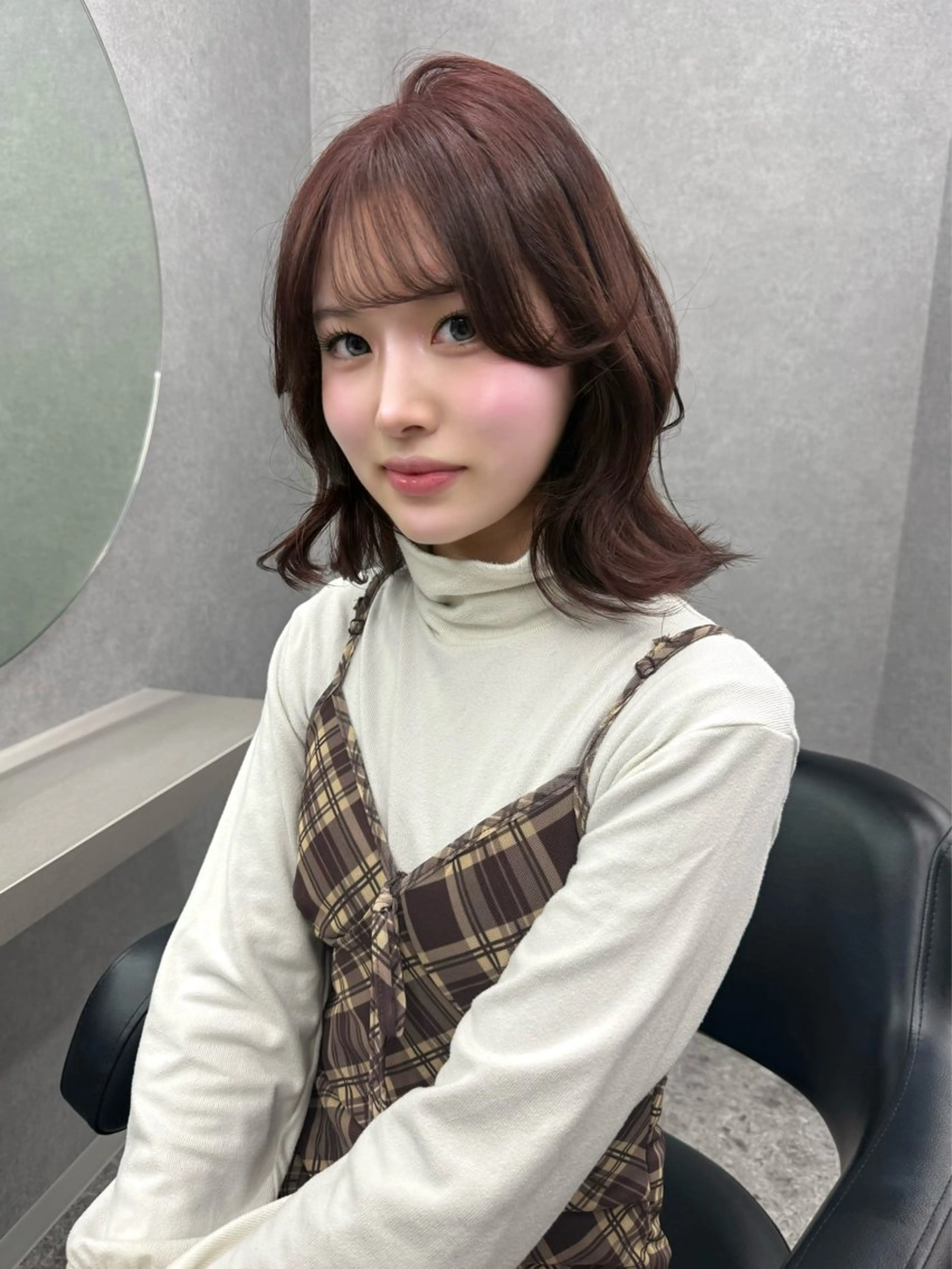 カラー レッドカラー ヘアカラー 豊嶋 未来のヘアスタイル