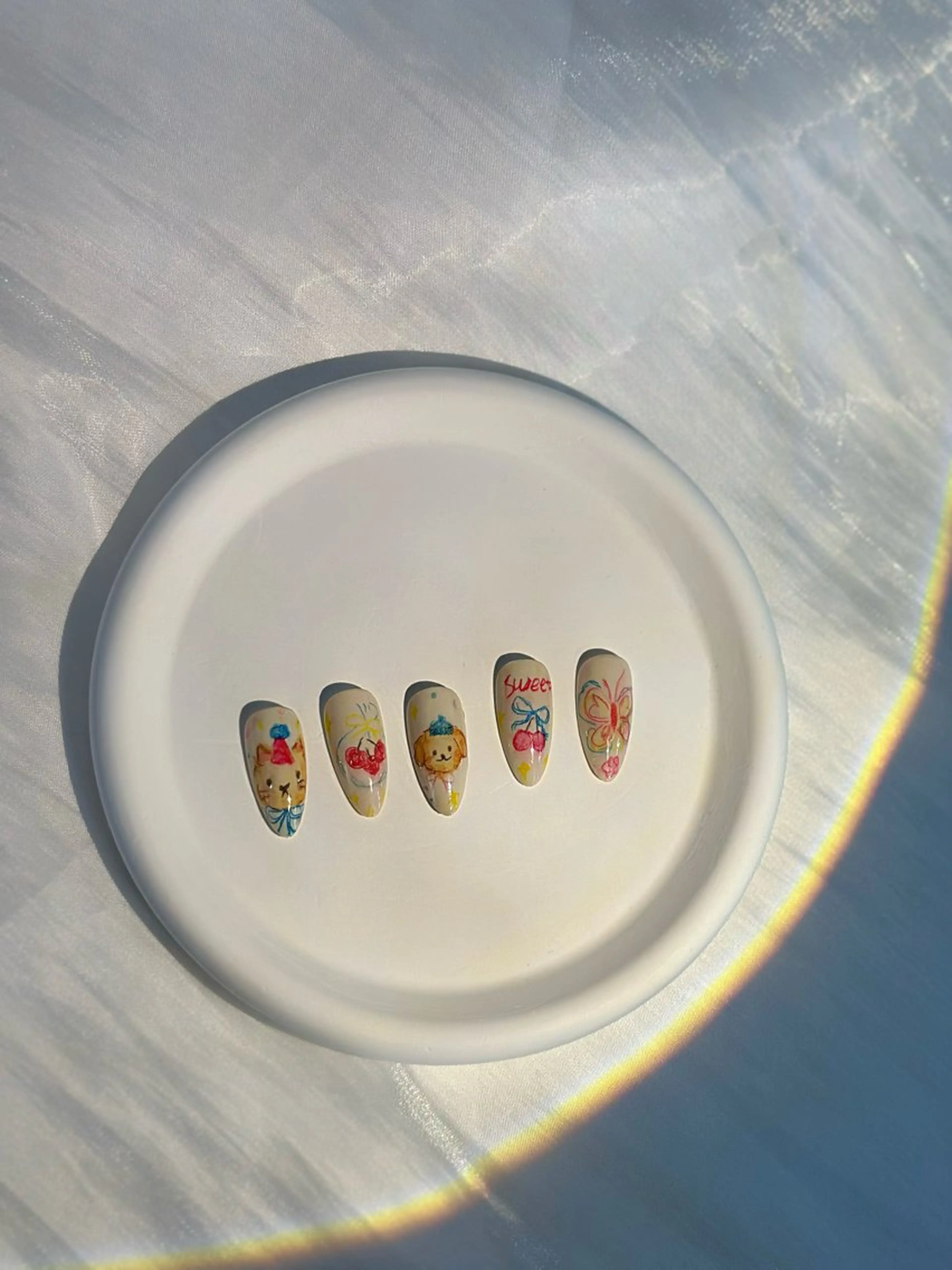 ネイル アートネイル オーロラネイル チークネイル フレンチネイル ガラスフレンチ 🎀🎀YooLi Nail Salonのネイルデザイン