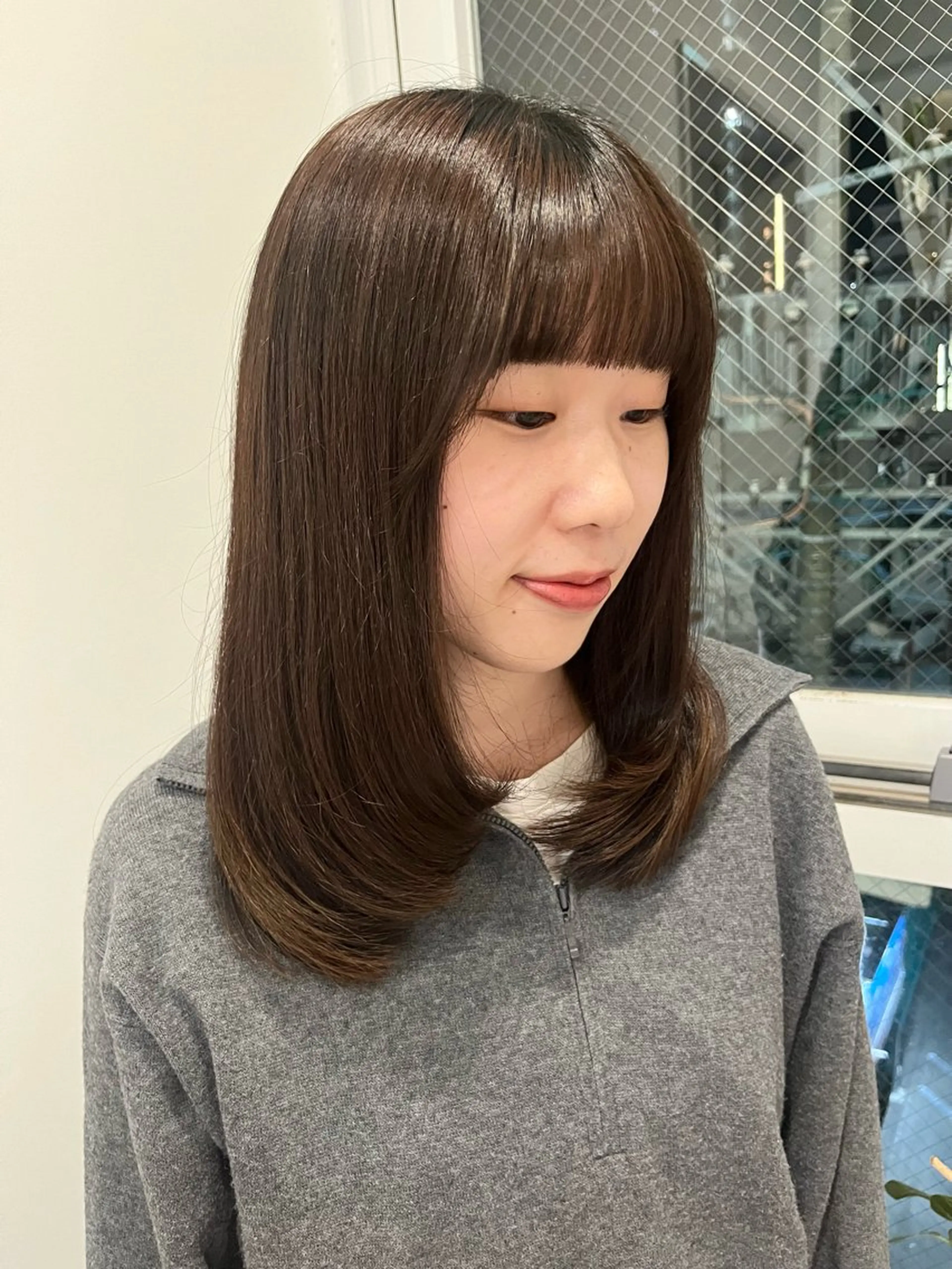 ミディアム カラー ヘアカラー 暖色カラー/似合わせ カット/名古屋/辻のヘアスタイル