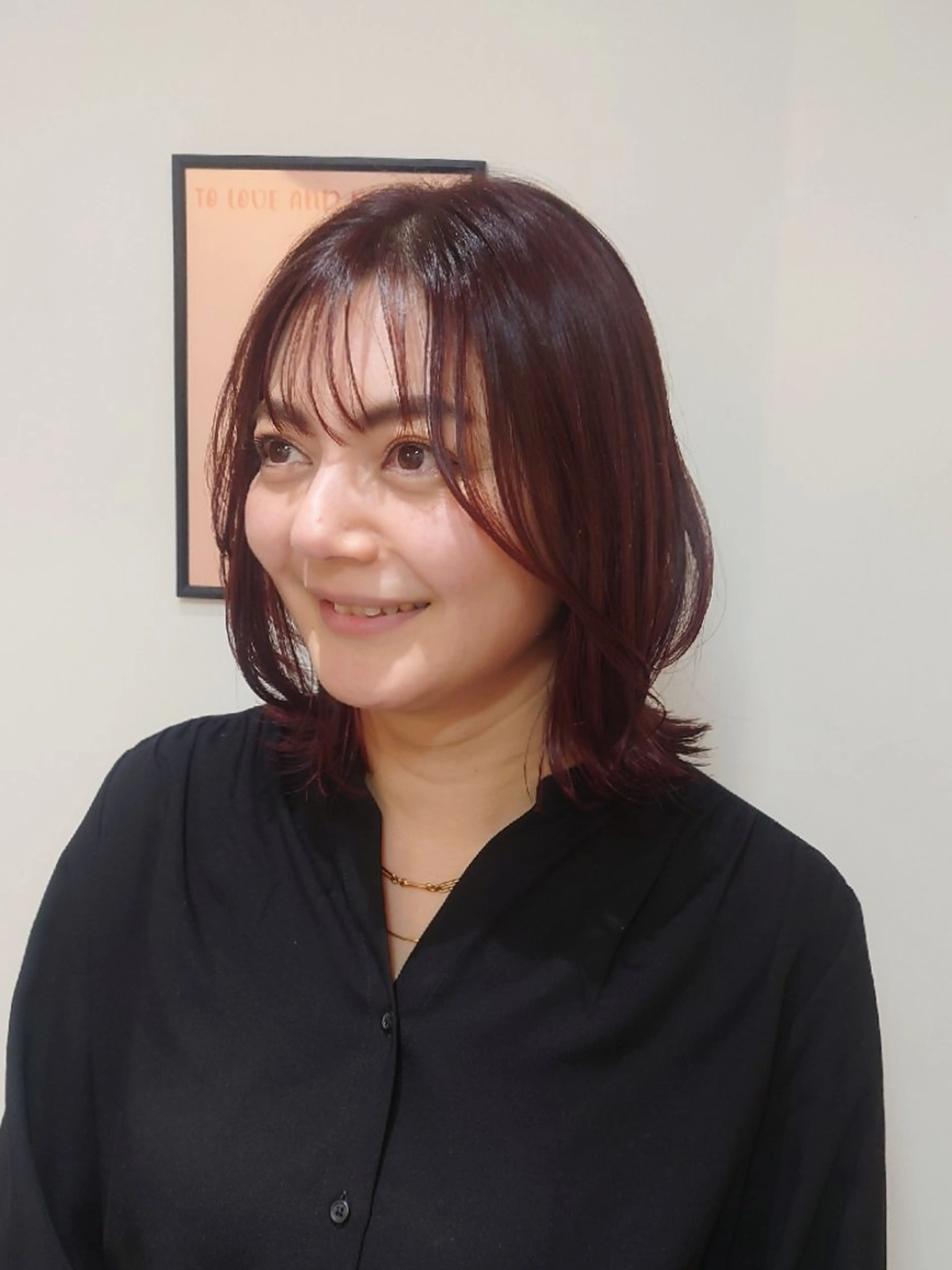 似合わせカット+艶カラー+ハホニコTrの写真