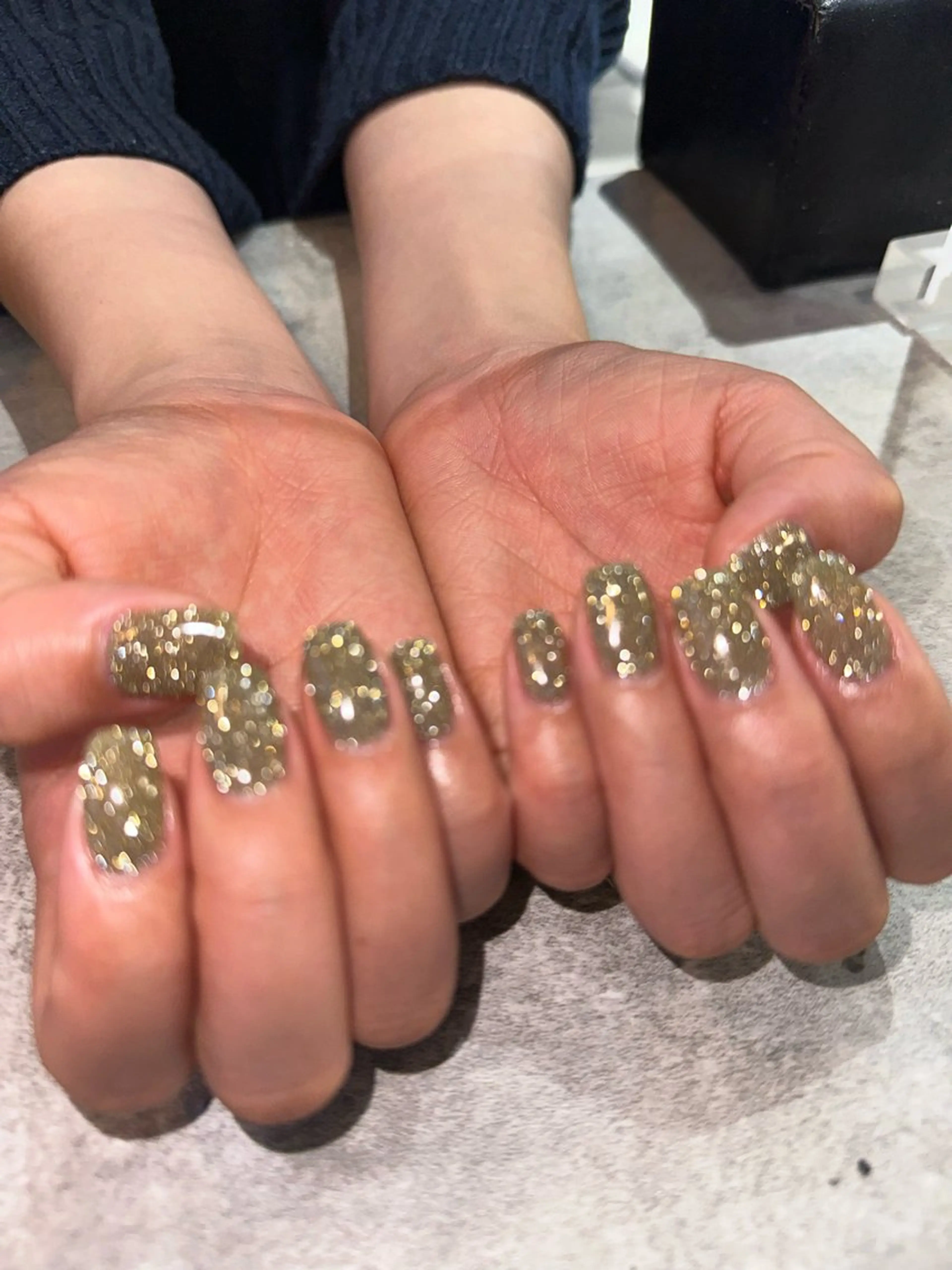 ネイル フラッシュネイル グリーン ハンドネイル Gemies所属・nanako_ Gemiesのネイルデザイン