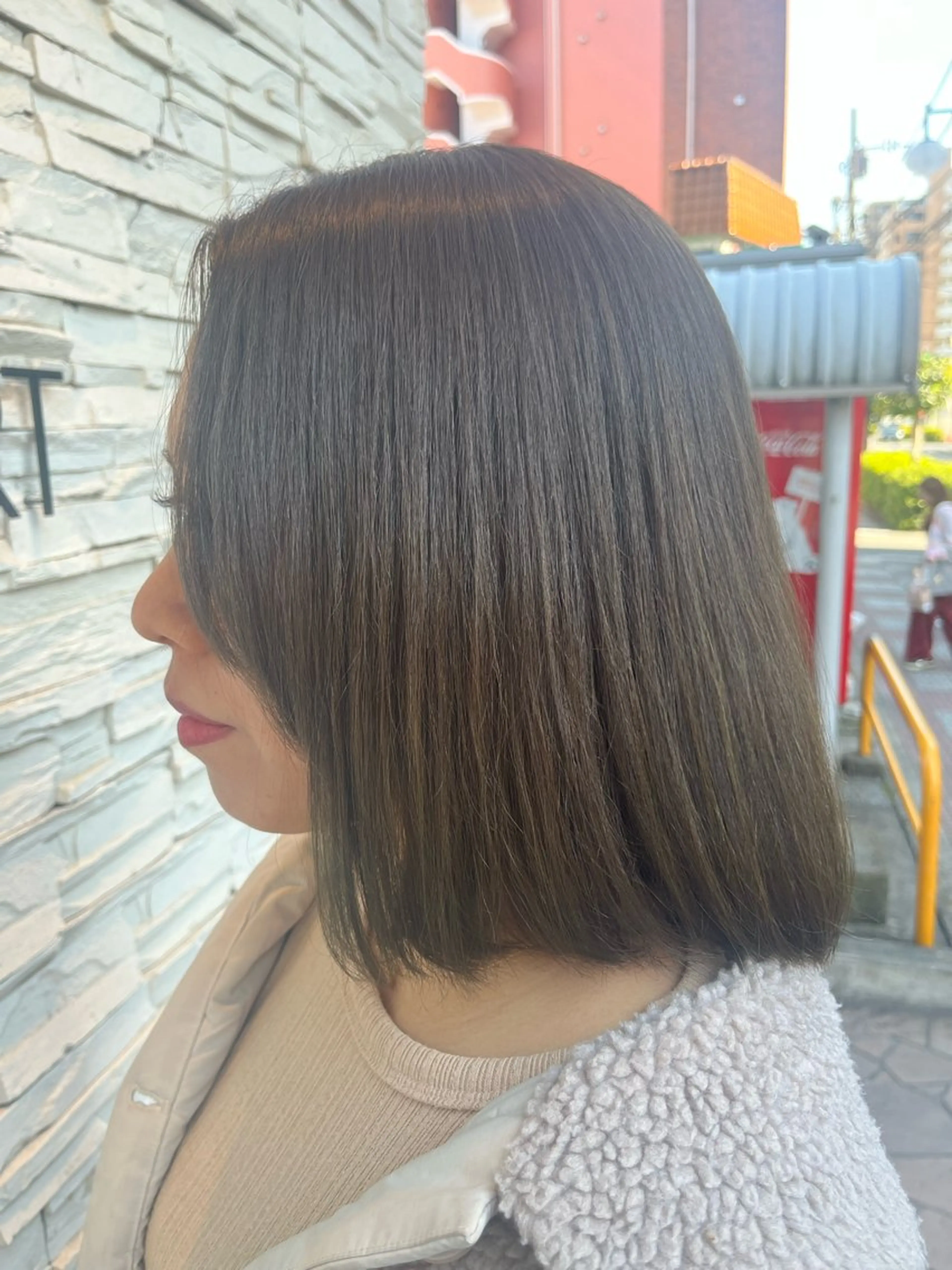 ミディアム カラー ベージュカラー オリーブベージュ ヘアカラー 🟦メンズ特化🟦 たかしま　あさひのヘアスタイル