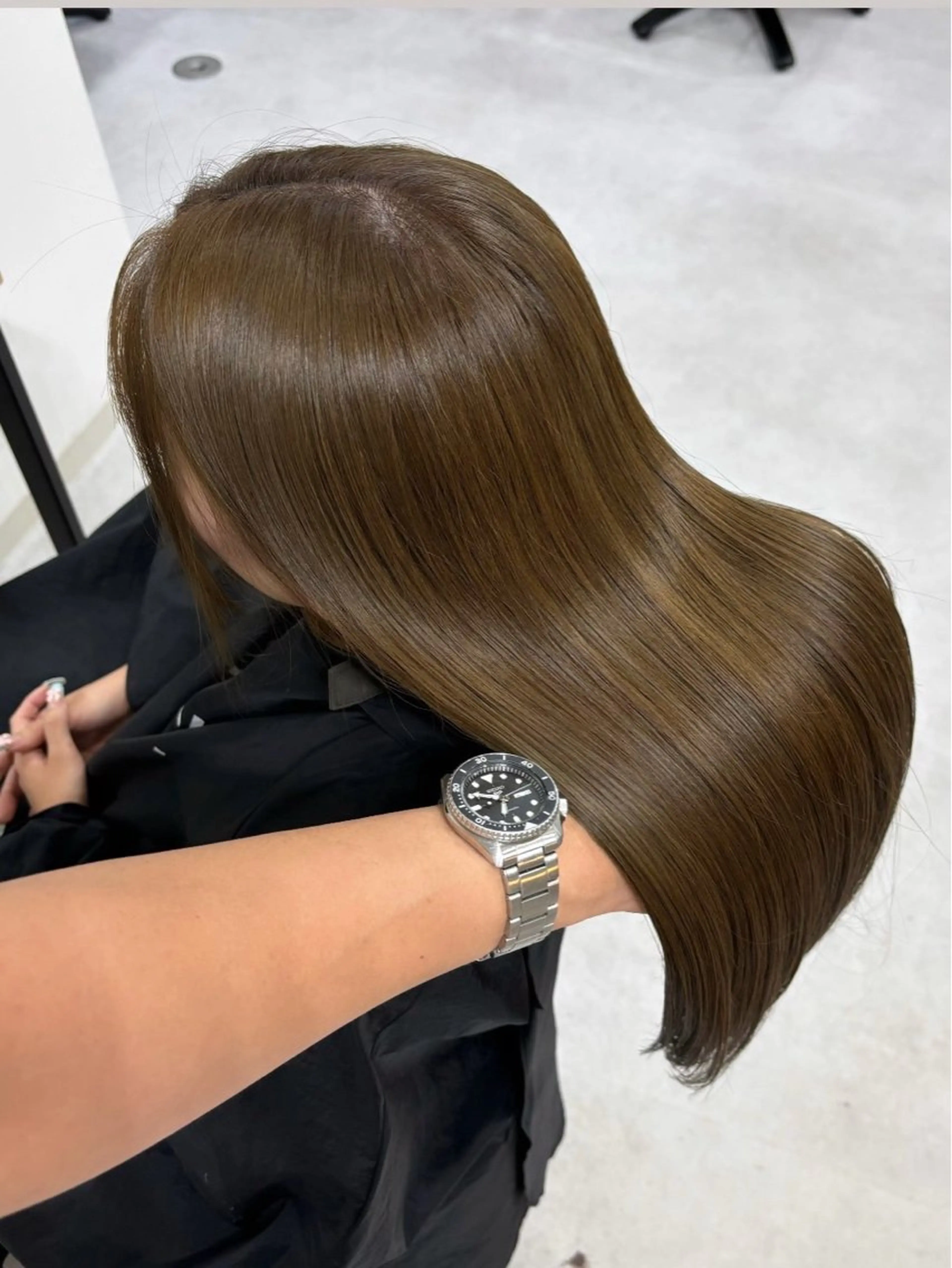 ロング ショートボブ ボブ ハイライト レイヤーカット 縮毛矯正 カット 縮毛矯正 トリートメント SUZU/岡山/矯正 ブリーチ/レイヤーのヘアスタイル