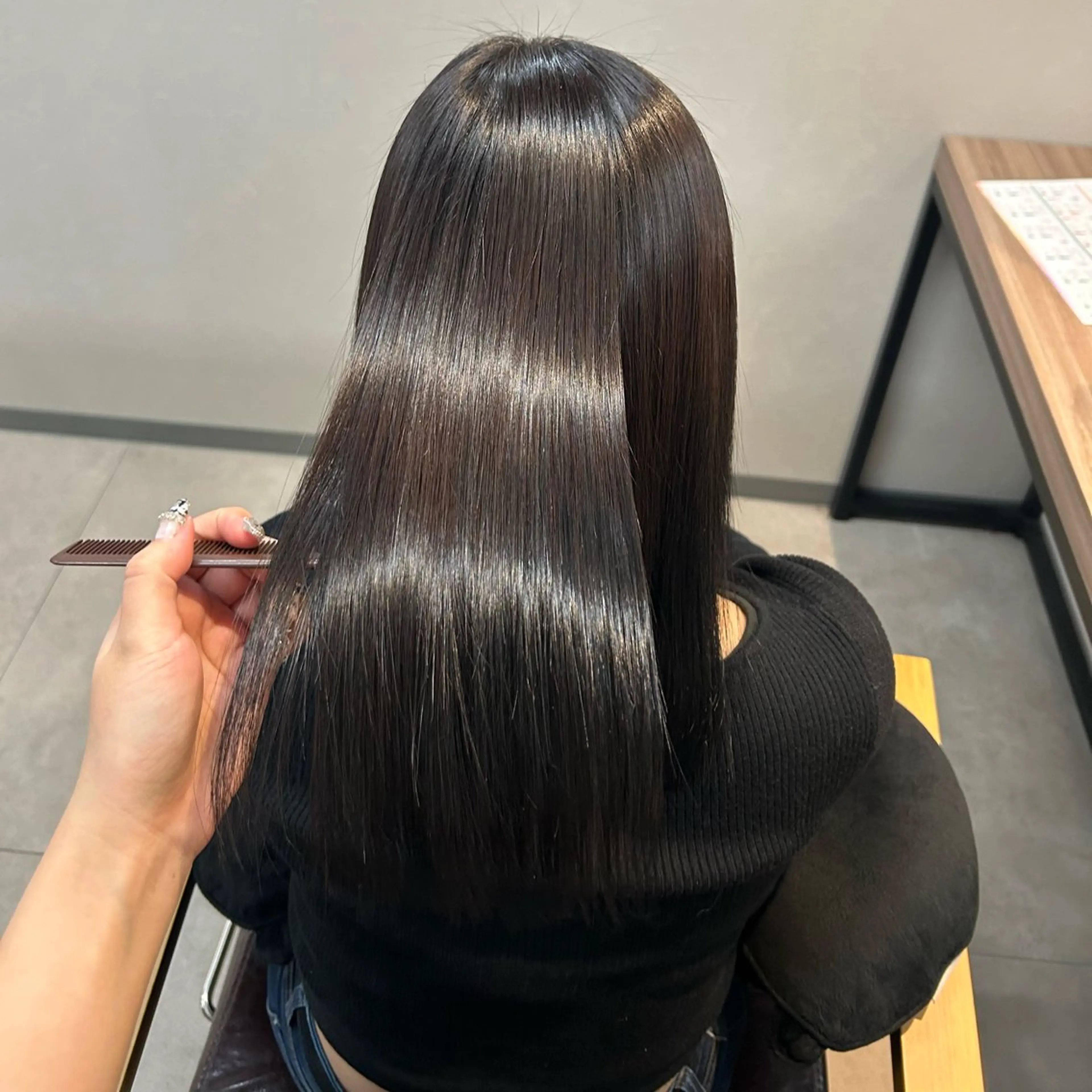 セミロング カラー 髪質改善 ヘアカラー 髪質改善/赤みなし 透明感/ririkaのヘアスタイル