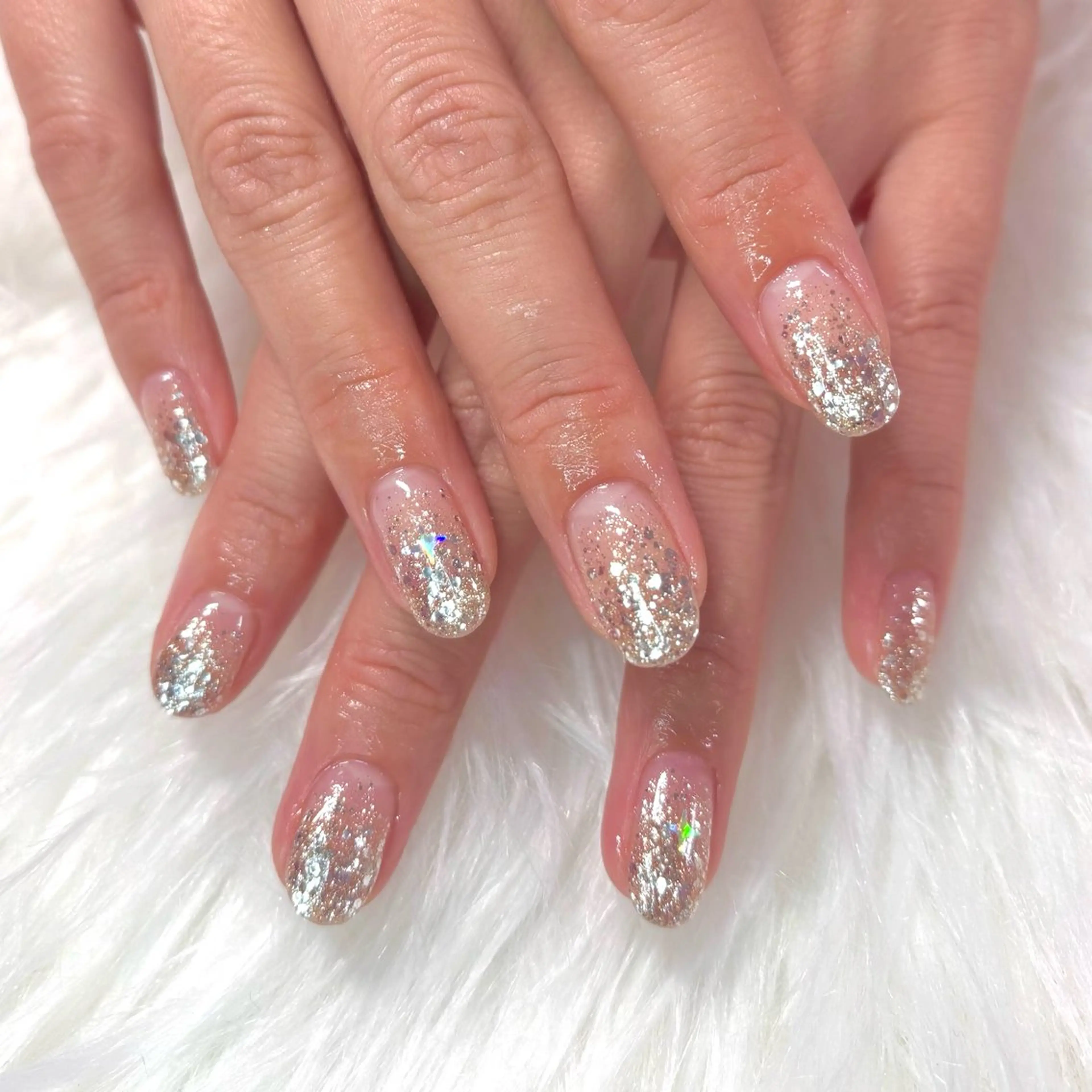 ネイル グラデーション ラメ(グリッター) ラメグラデーション ハンドネイル Noix nailのネイルデザイン