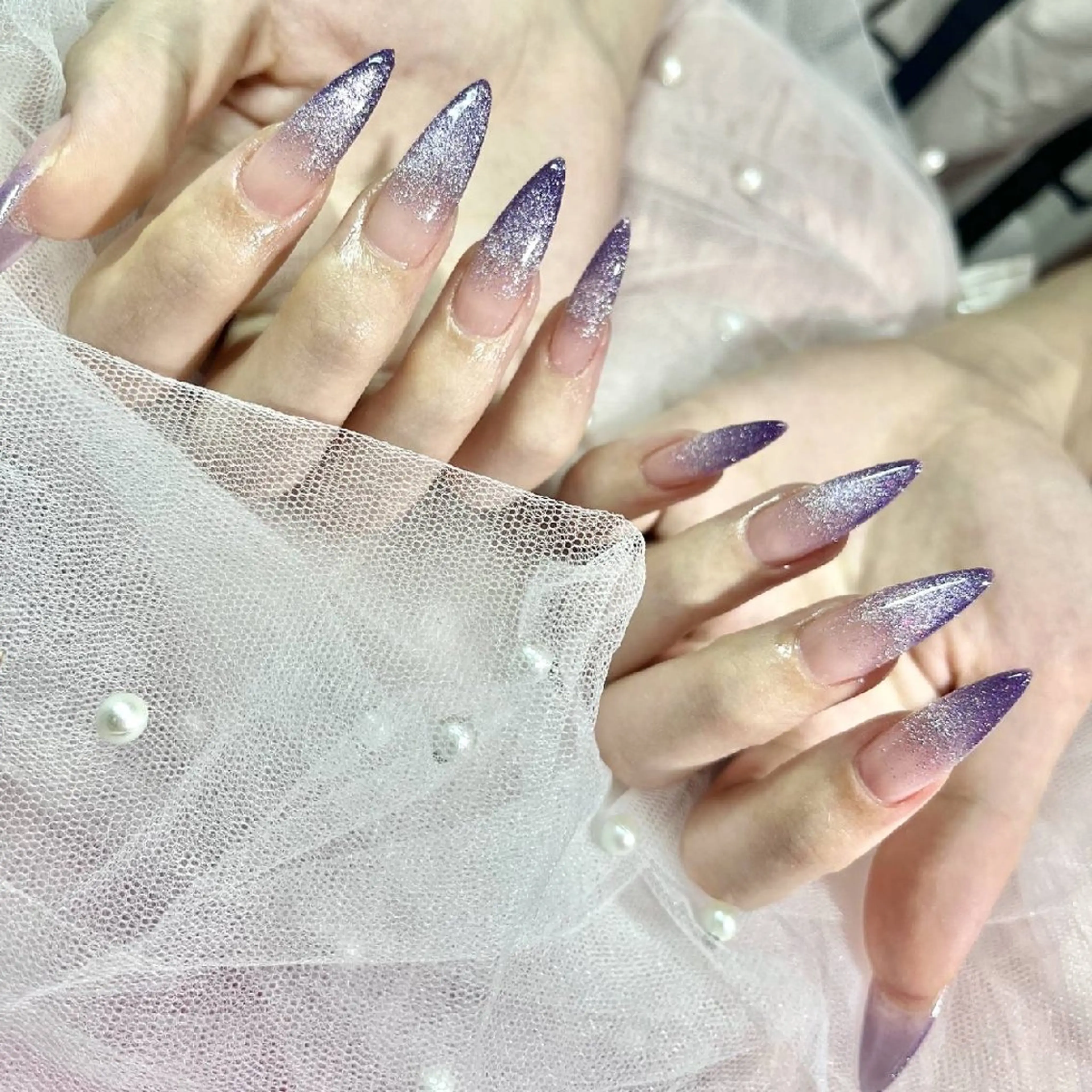 アプレGel-Xスカルプ   ラメグラデーション2色OKの写真