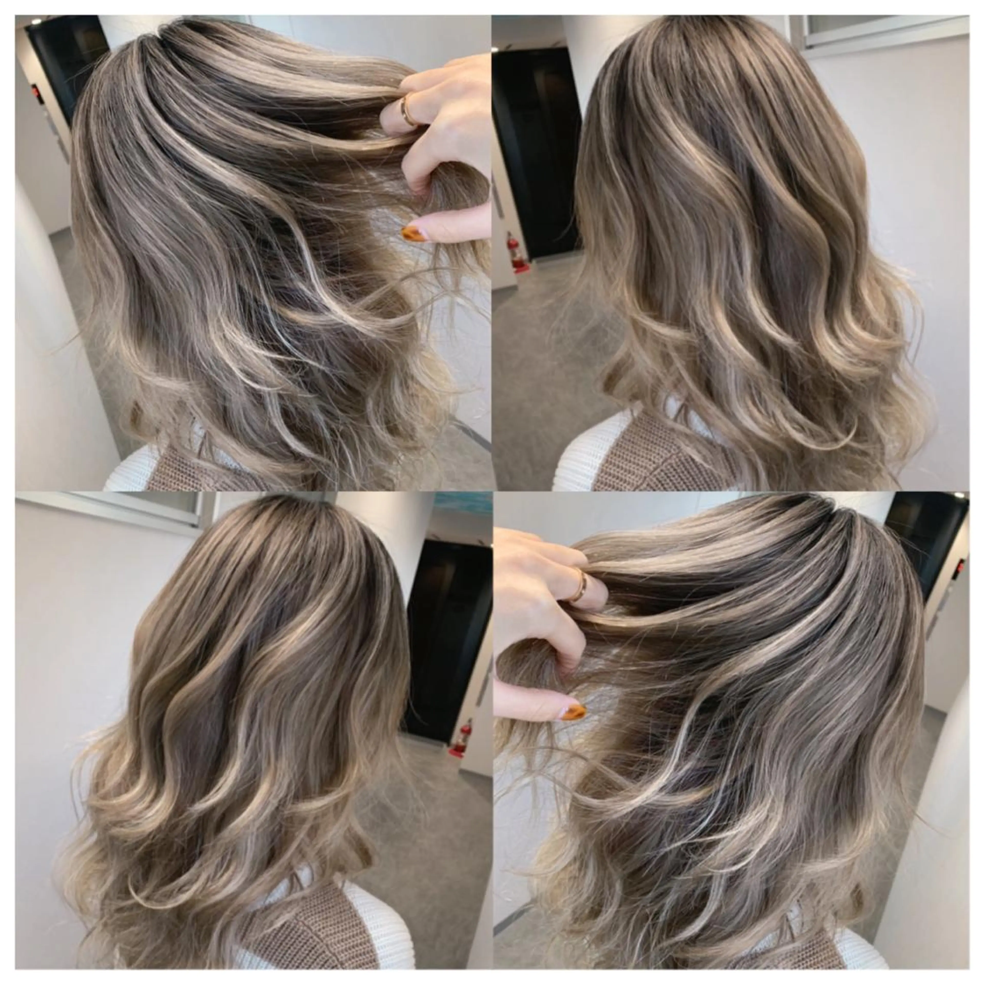 ロング カラー ベージュカラー ヘアカラー 松井那津子 /ハイライトブリーチのヘアスタイル