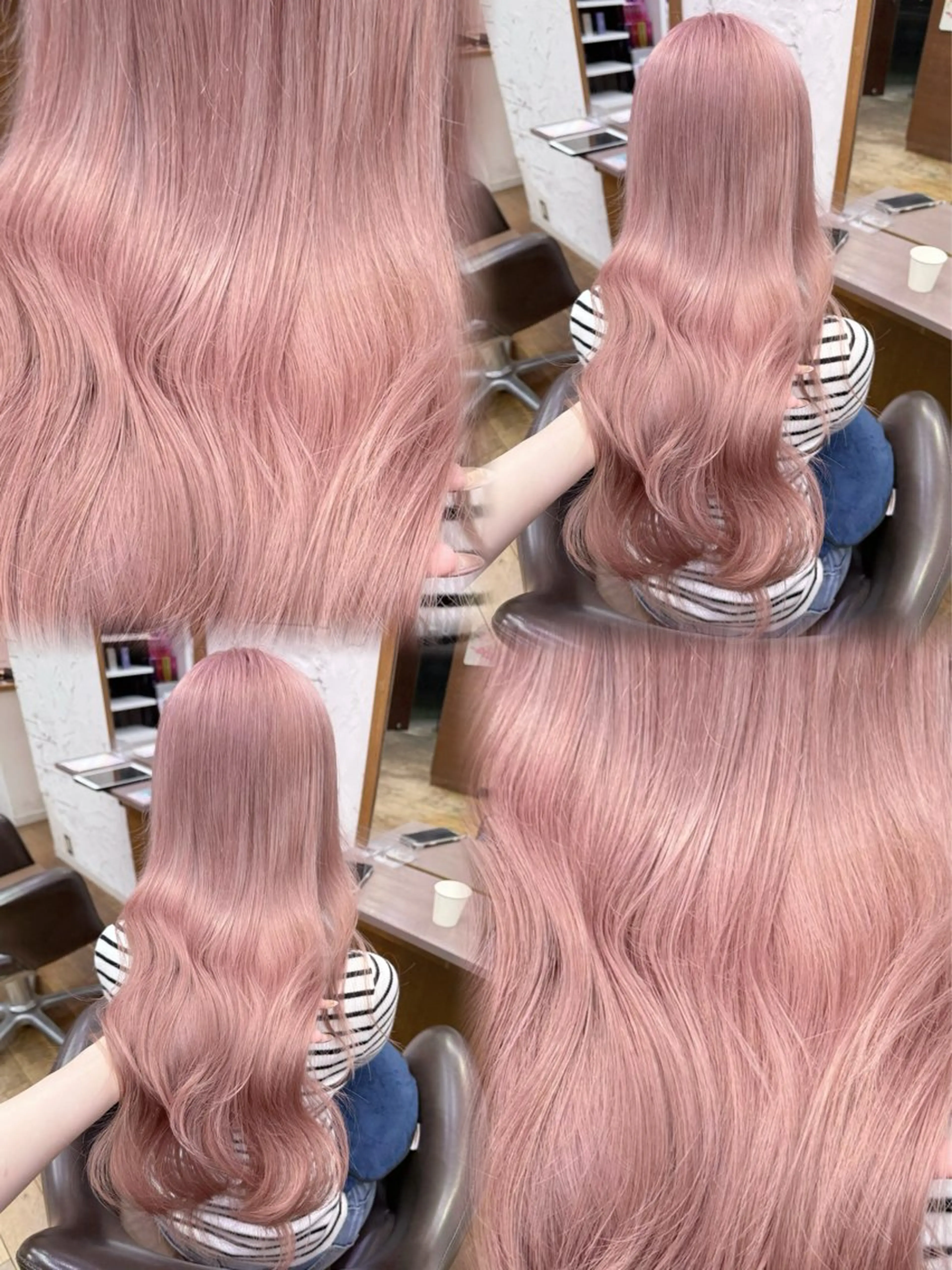 ロング カット ヘアカラー ハイトーン×艶カラー 🤍MIZUKIのヘアスタイル