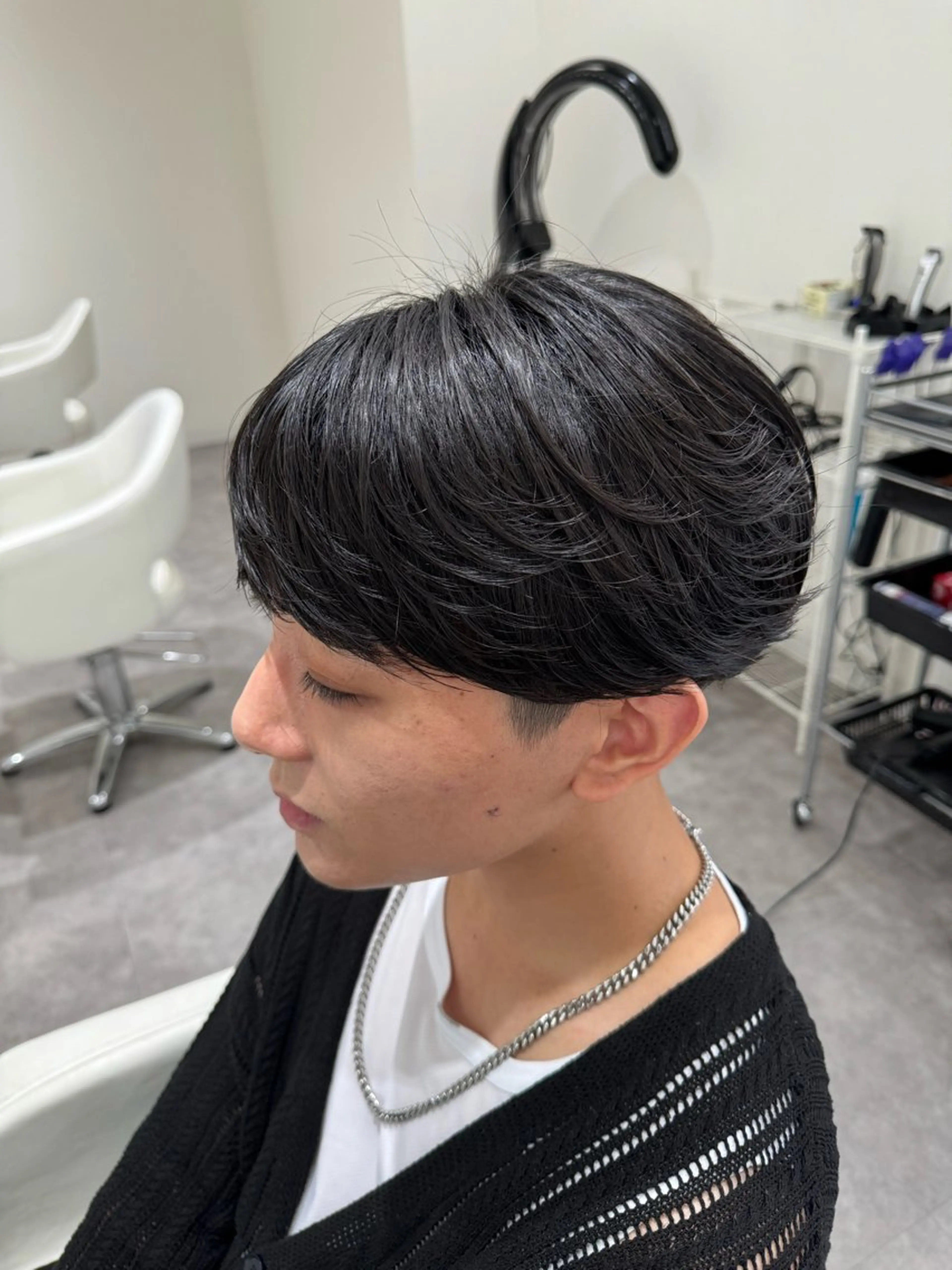 ショート パーマ メンズ メンズパーマ ニュアンスパーマ メンズ特化美容師 若林陸のヘアスタイル