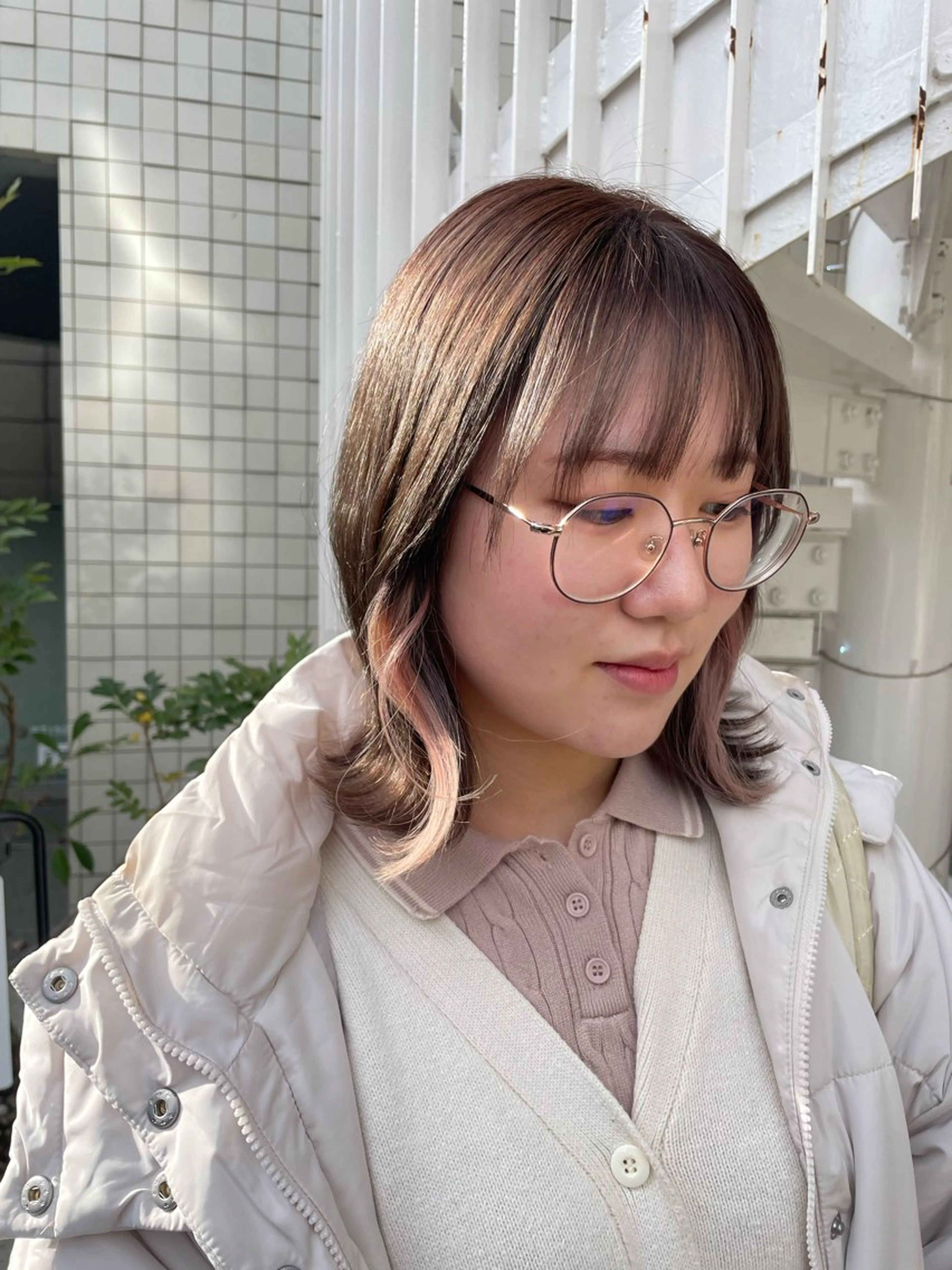 カラー ヘアカラー ショート✂︎ ゆるパーマKANOのヘアスタイル