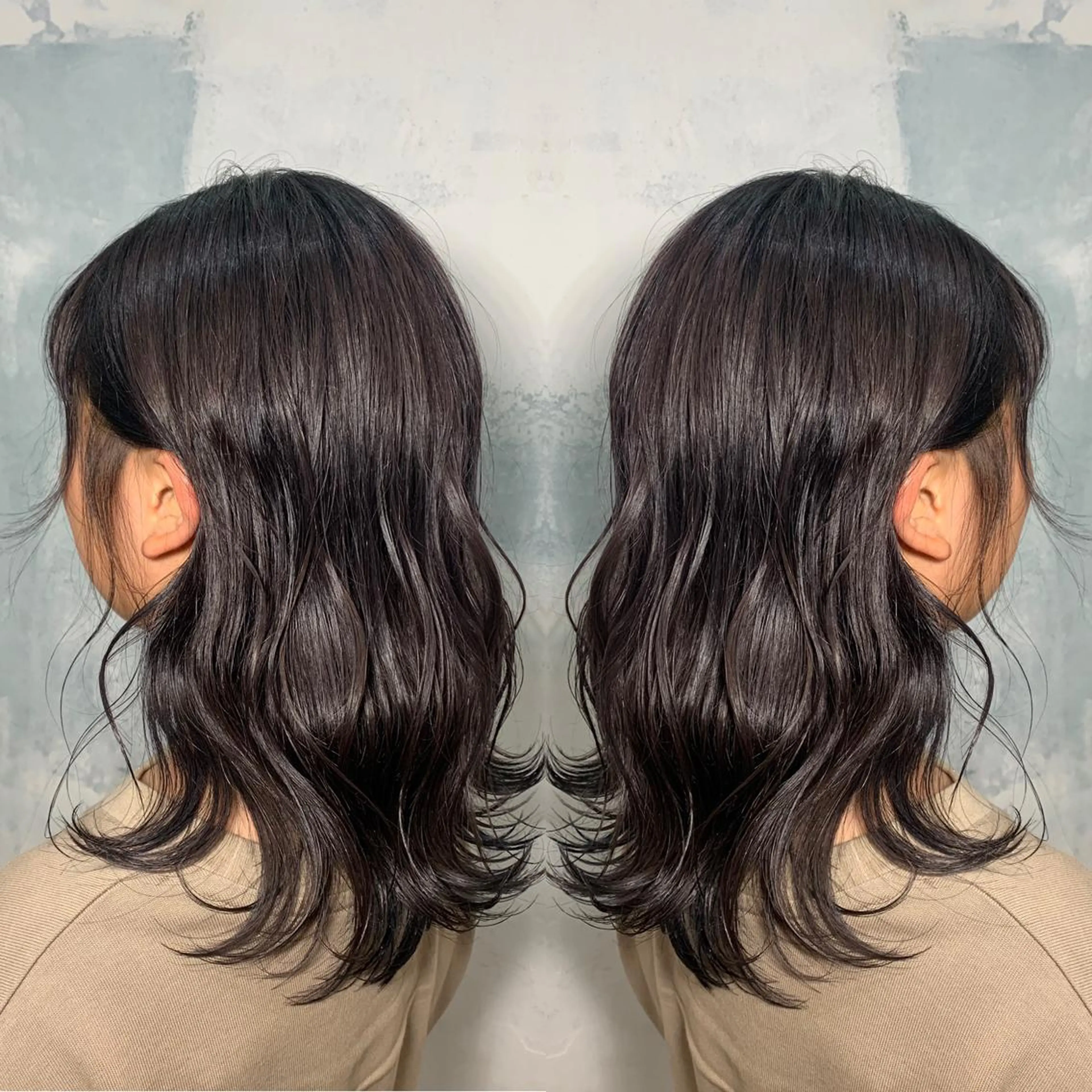 セミロング ヘアカラー トリートメント 🍑艶髪✖️暖色系 ✨momoka🍑のヘアスタイル