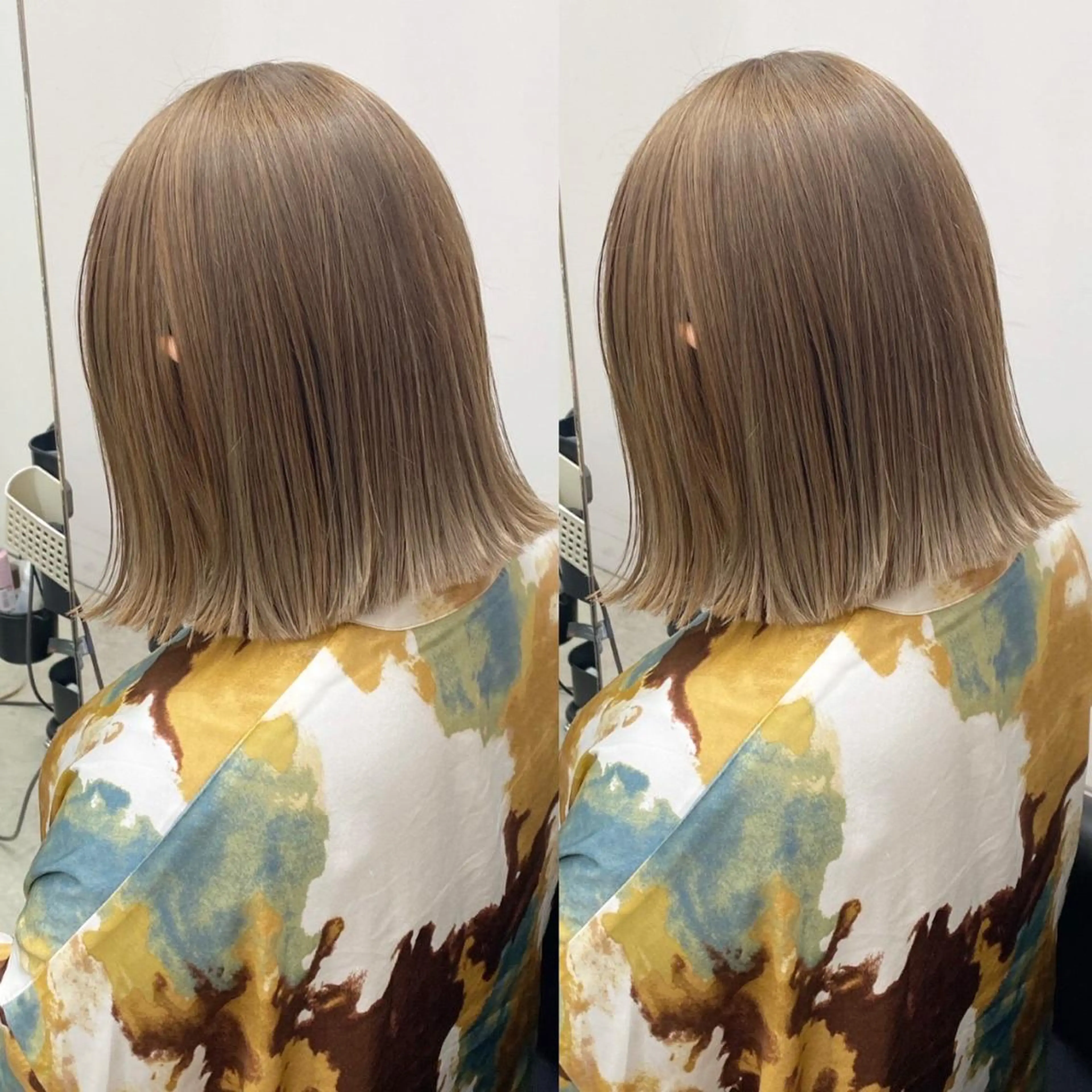 ミディアム カラー パーマ ヘアアレンジ メンズ キッズ ネイル マツエク・マツパ アイブロウ ヘアカラー トリートメント 透明感ワンカラー梅田 ダブルカラー/川上のヘアスタイル