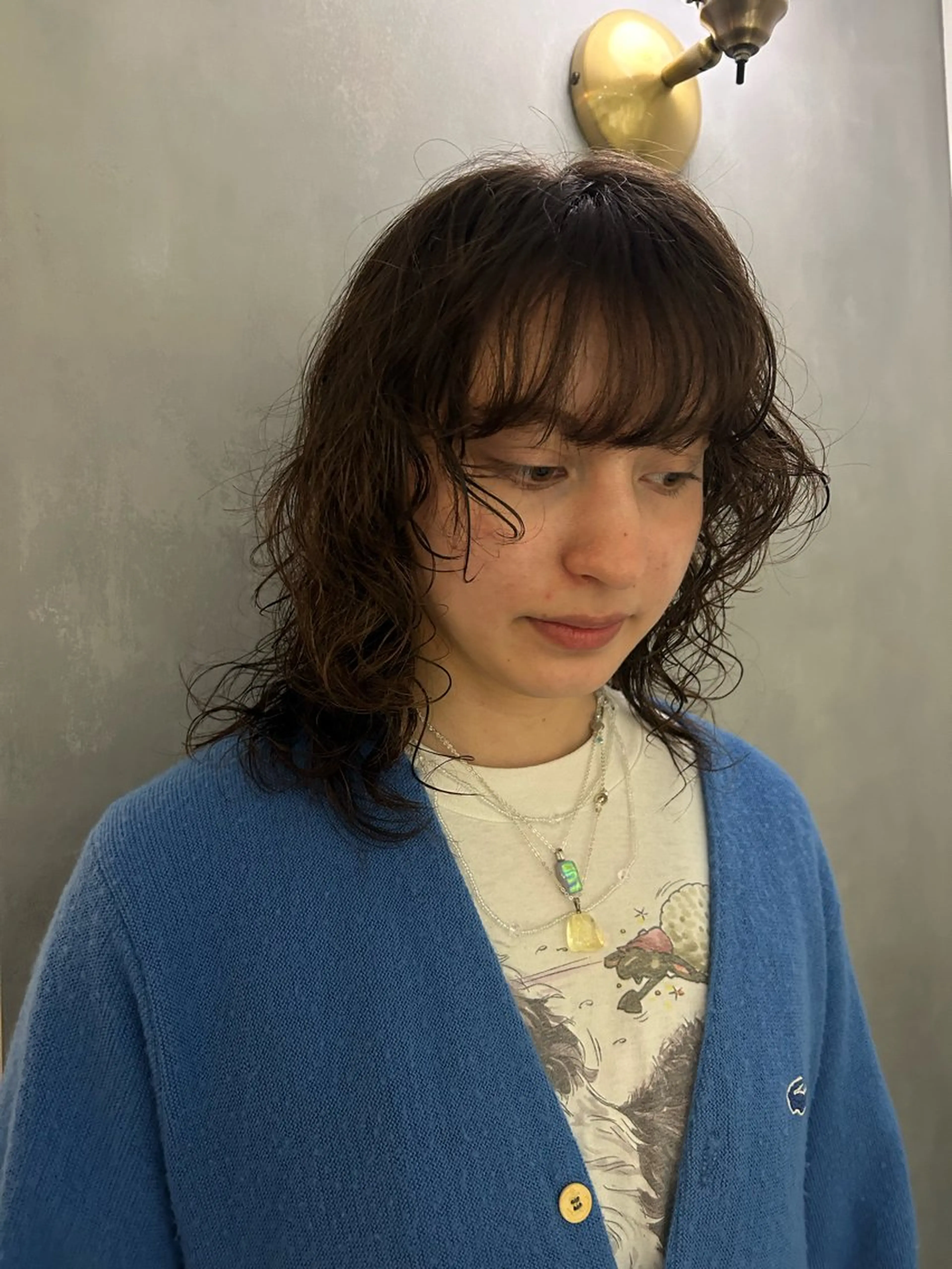 ミディアム パーマ 🦖ミニボブ/ボブ /MOEKA🦕のヘアスタイル