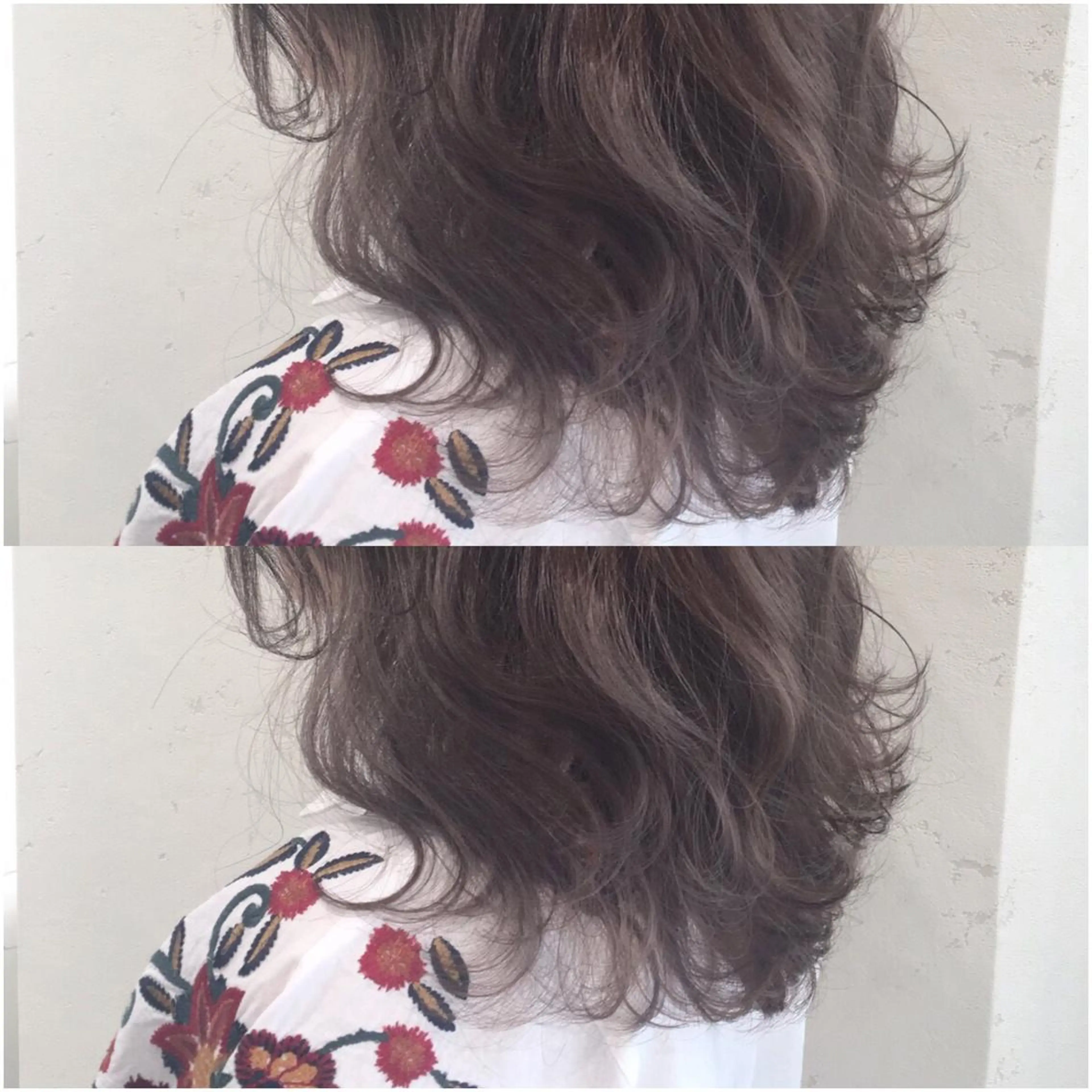 ミディアム カラー グレージュ くびれヘア circus by KENJE 町田店のヘアスタイル