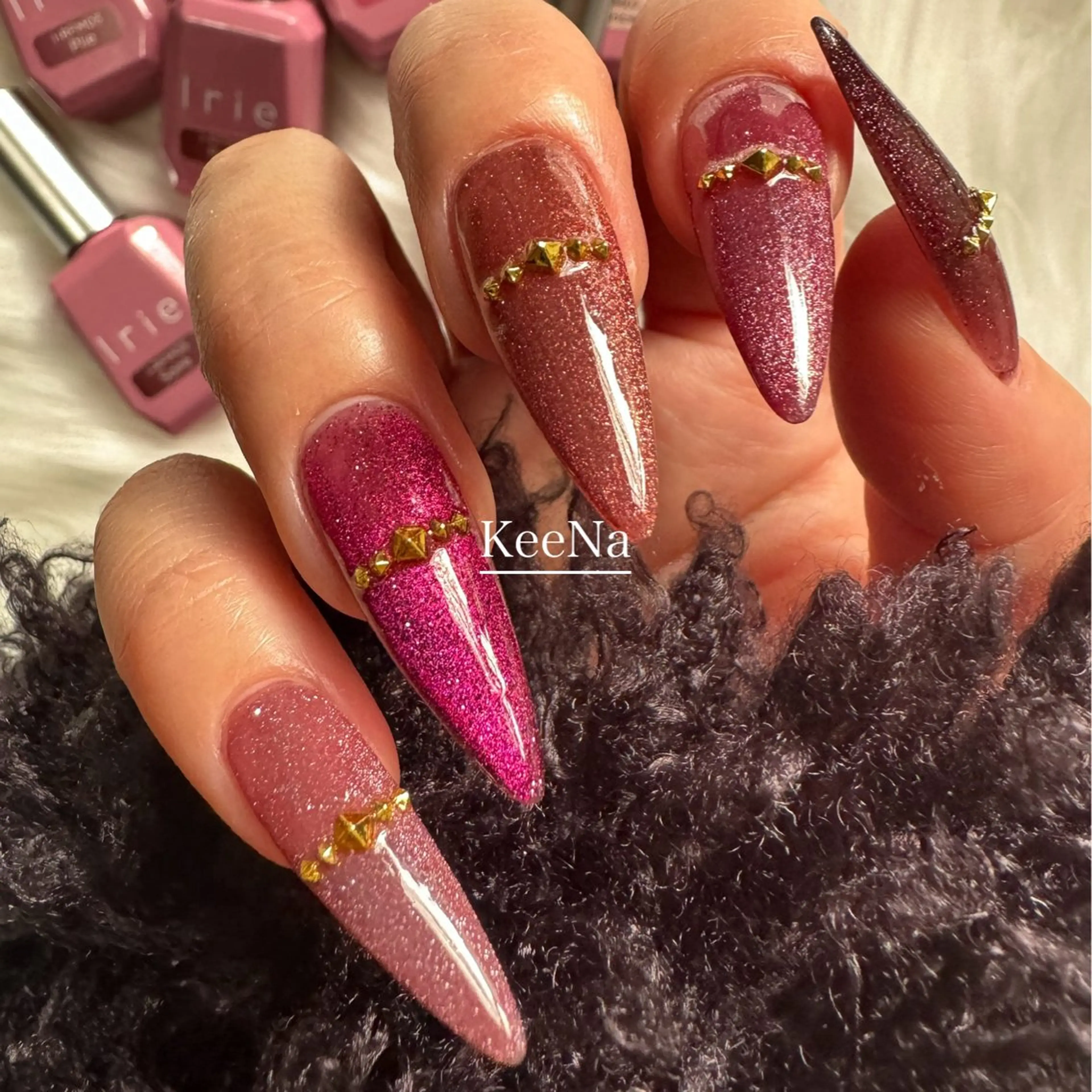 ネイル フラッシュネイル フラッシュマグ ロングネイル KeeNa キーナのネイルデザイン