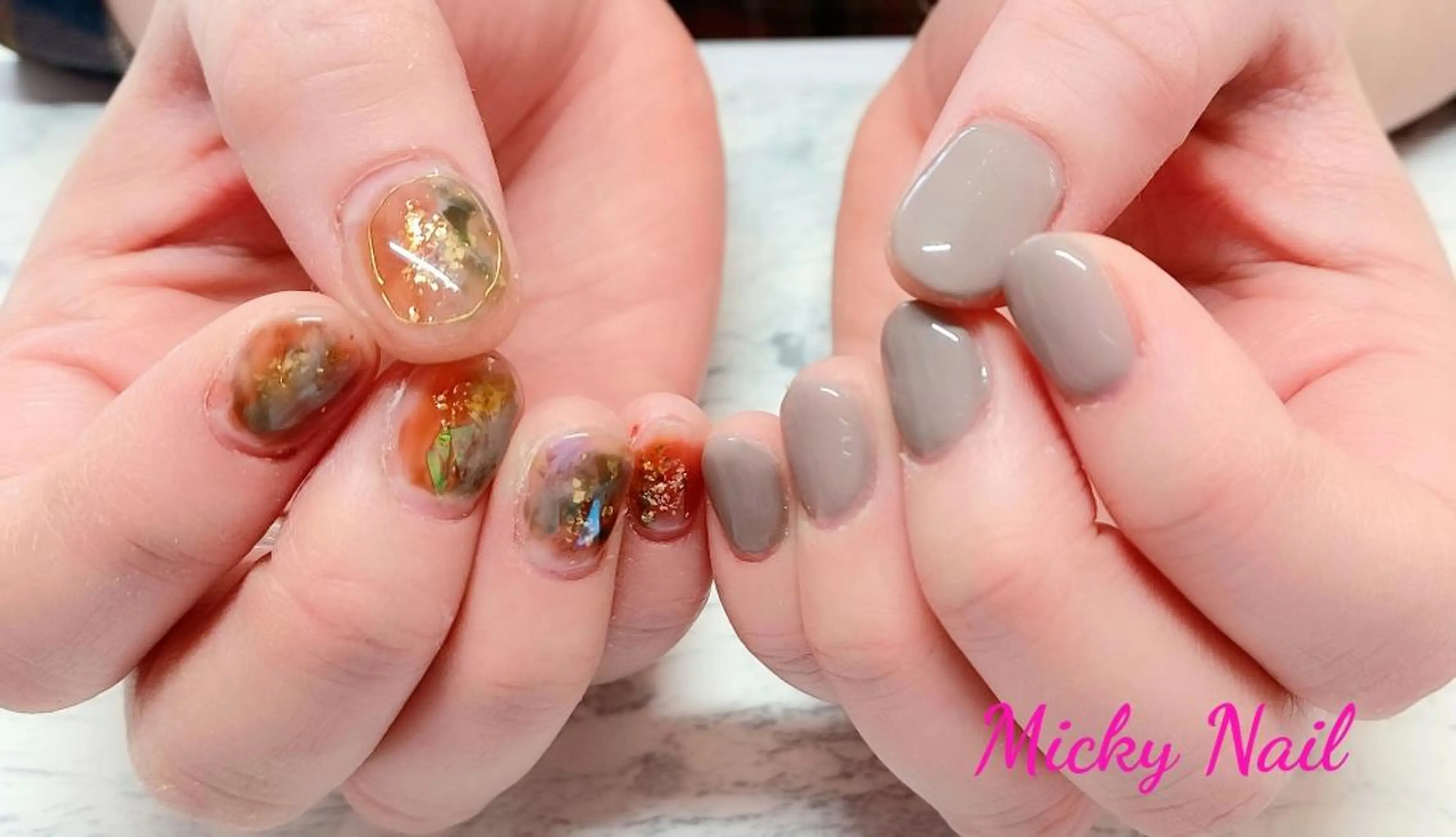 ネイル ニュアンスネイル Micky nail chikushinoのネイルデザイン