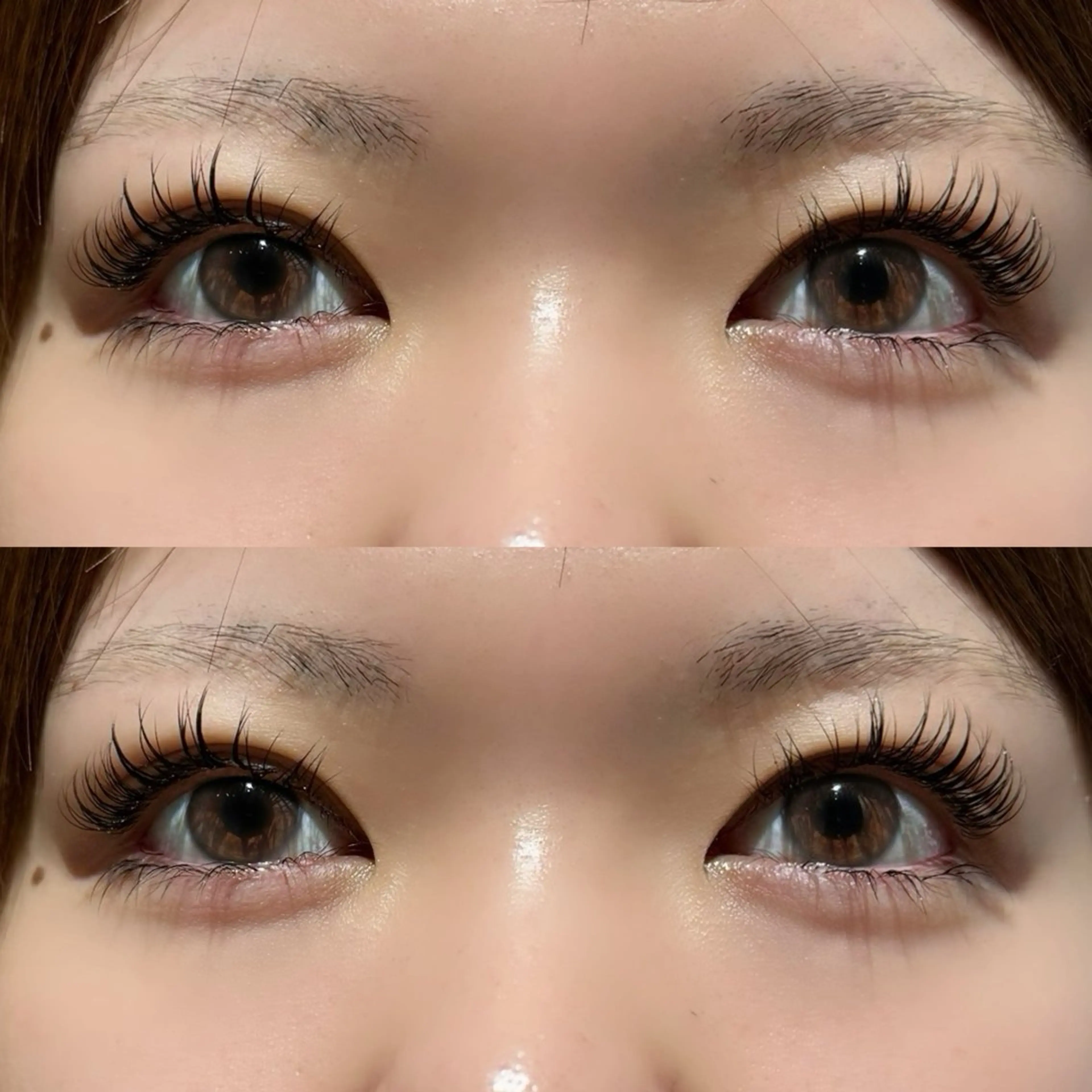 マツエク・マツパ キュート 下まつげエクステ 透明感カラー/顔周り カット/レイヤーにかのヘアスタイル