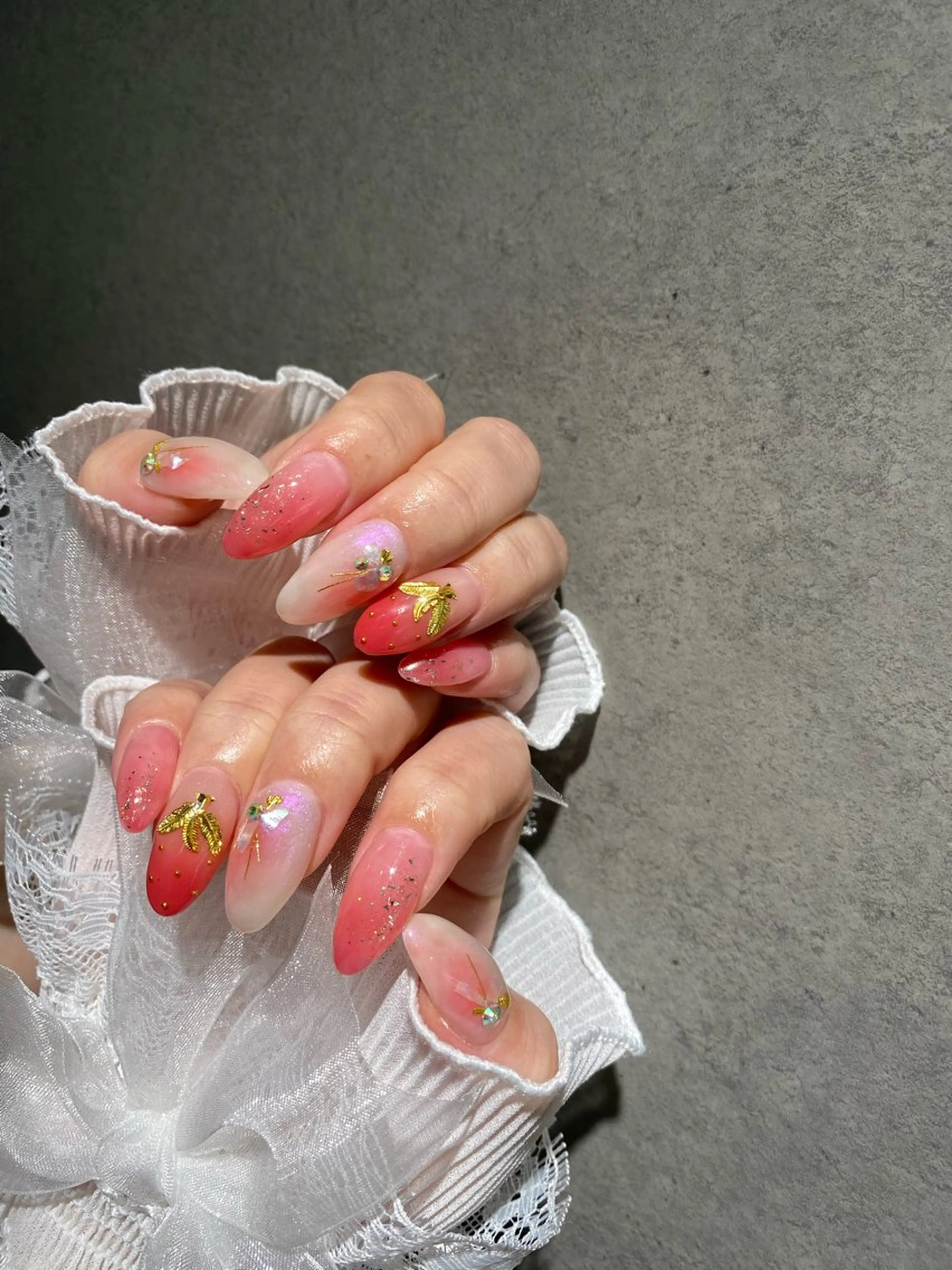 ネイル I-nailロング /ワンホン/キラキラのネイルデザイン