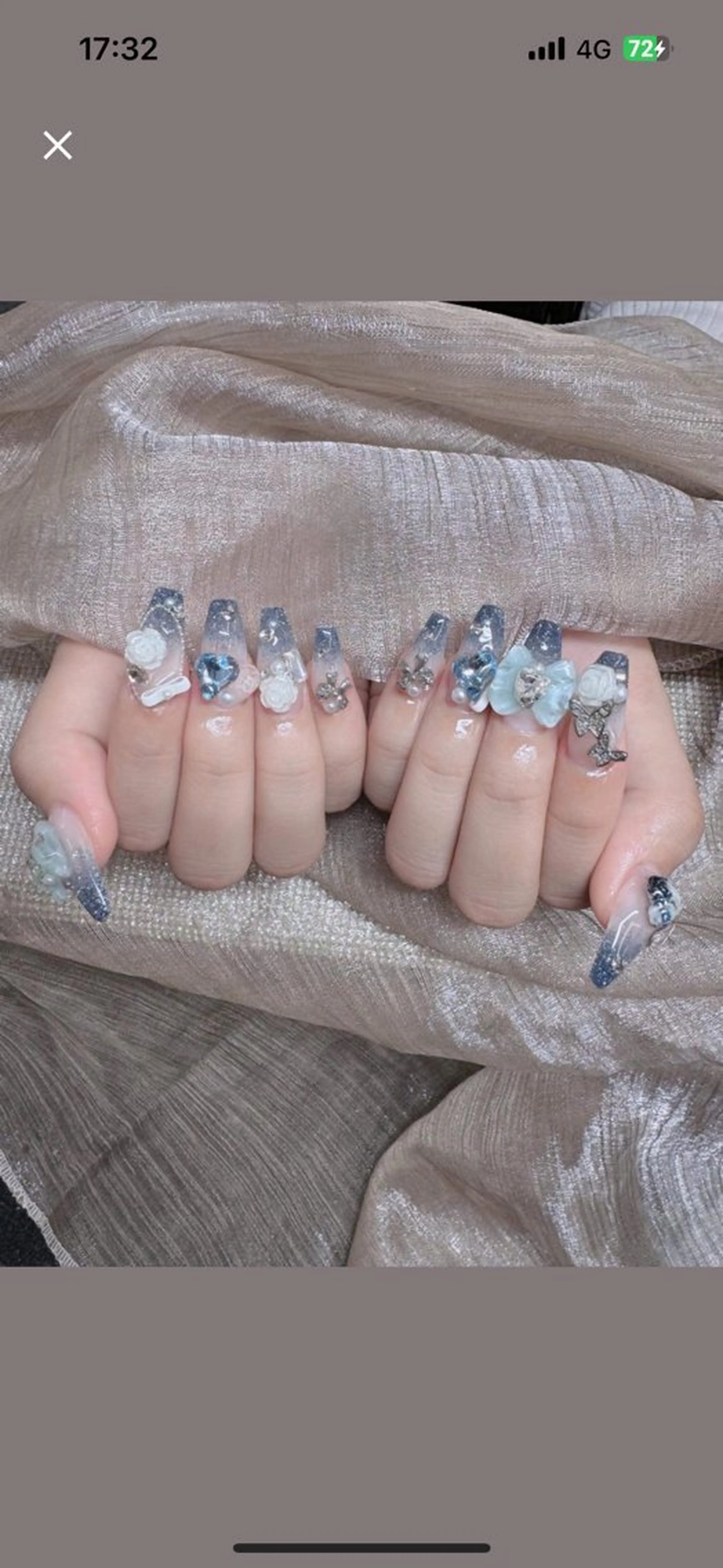 ネイル オーロラネイル チークネイル 長さ出し フットネイル フレンチネイル Anh 歌舞伎町のネイルデザイン