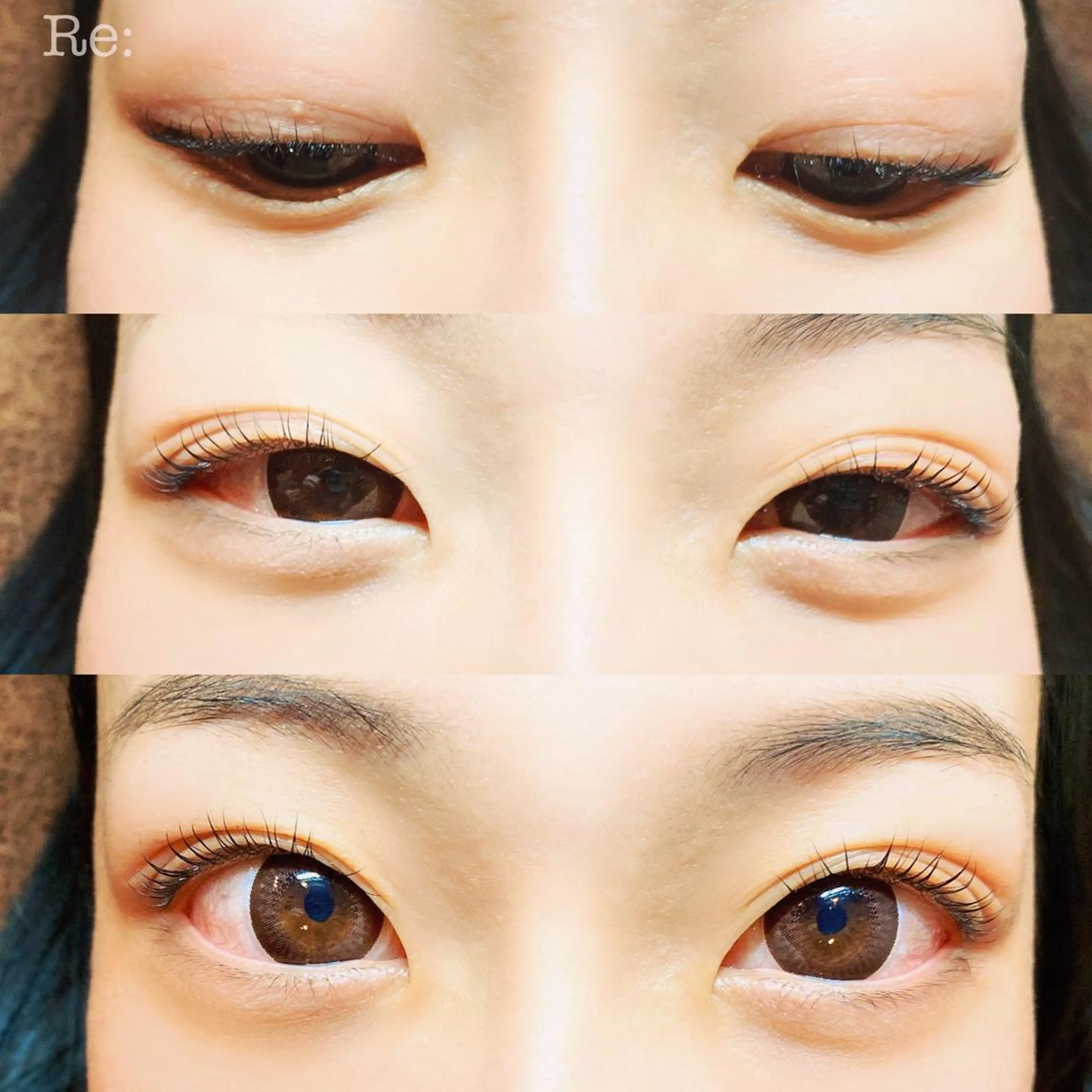 マツエク・マツパ 目尻長め ナチュラル 一重×まつ毛パーマ Lash Re：のマツエク・マツパデザイン