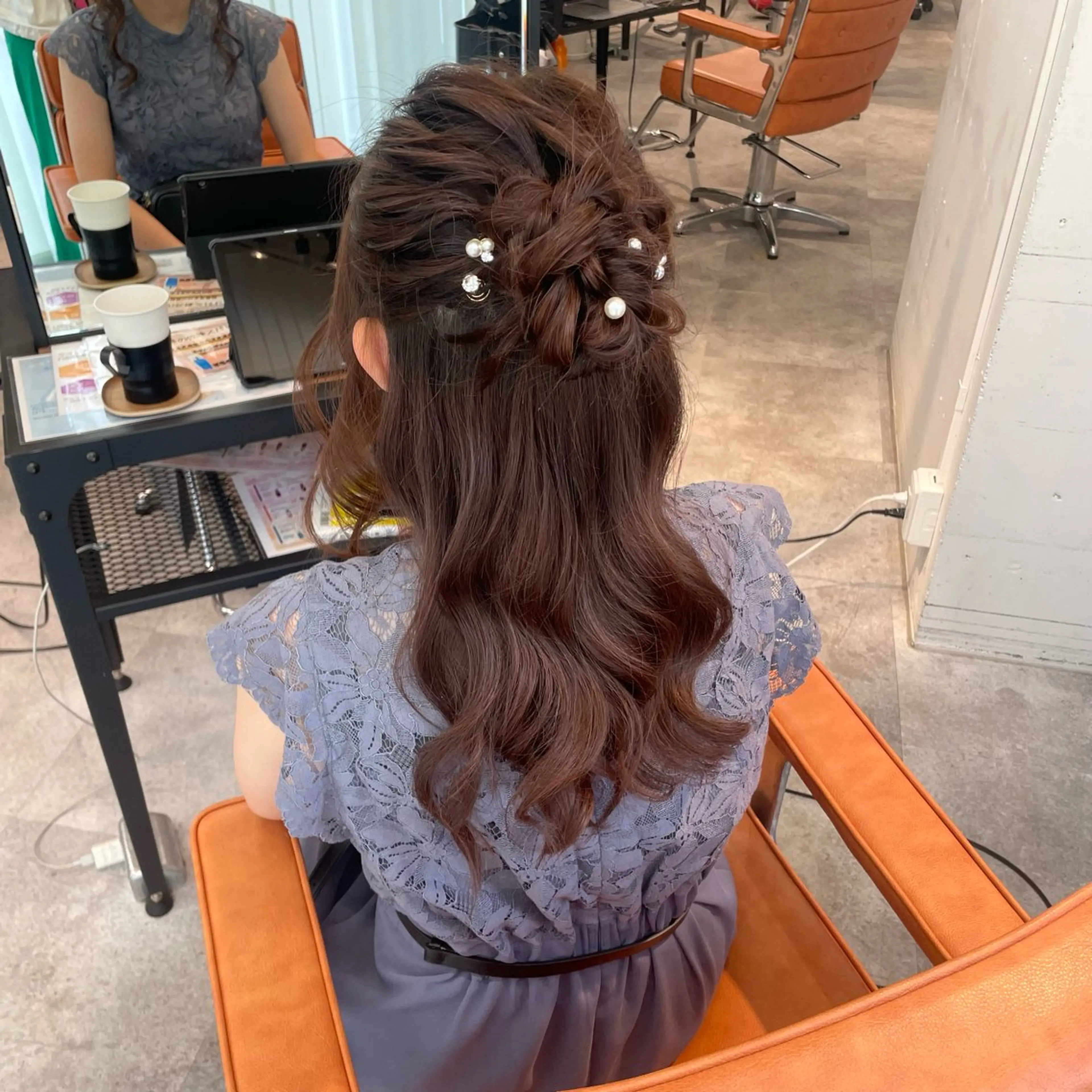 ヘアアレンジ ハーフアップ 結婚式・ブライダル ヘアセット A/LEE所属・久保田 千尋のヘアスタイル