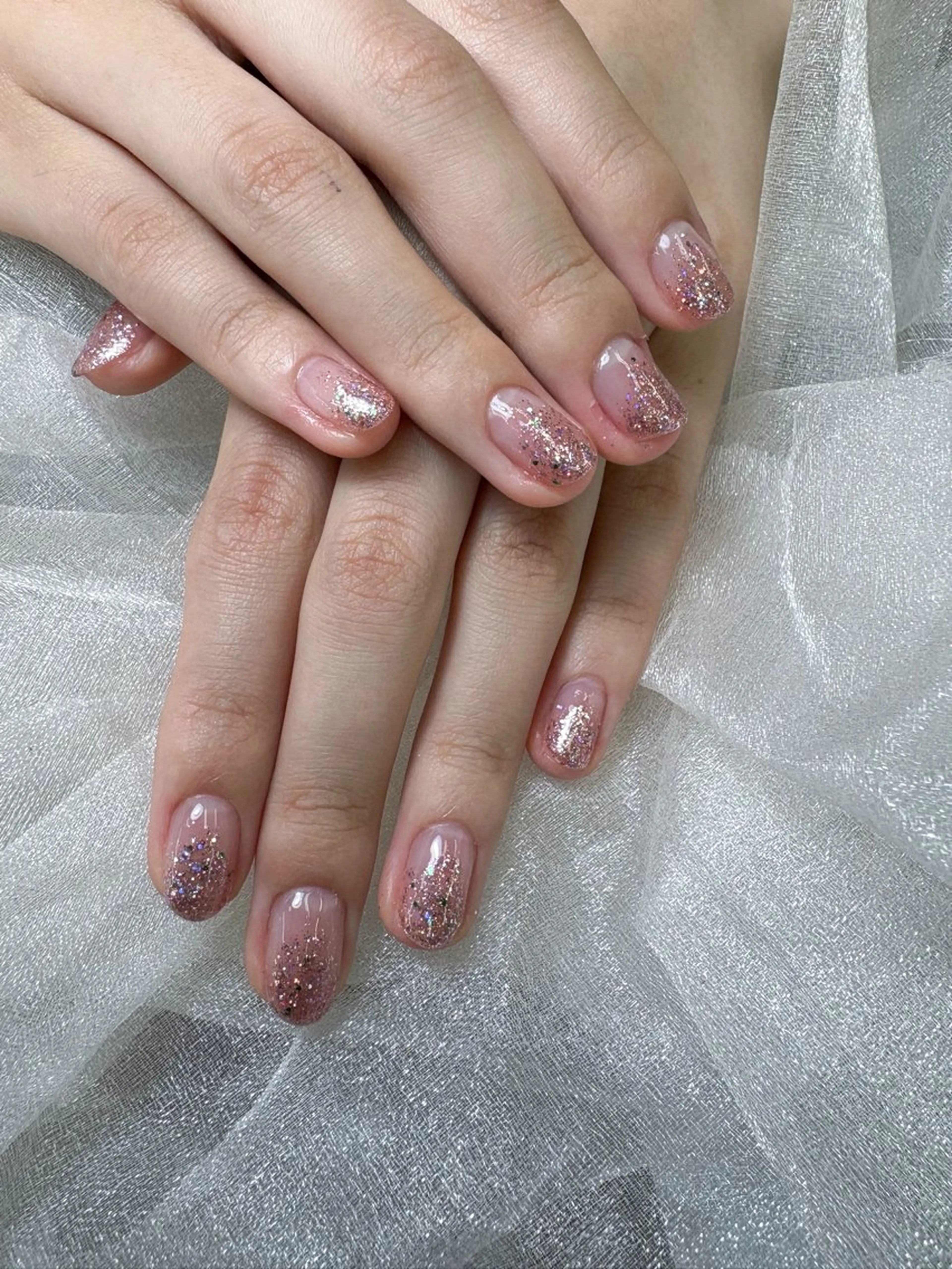 ネイル グラデーション ラメ(グリッター) ラメグラデーション 💎ネイリスト💎 月奈🌕🎀のネイルデザイン