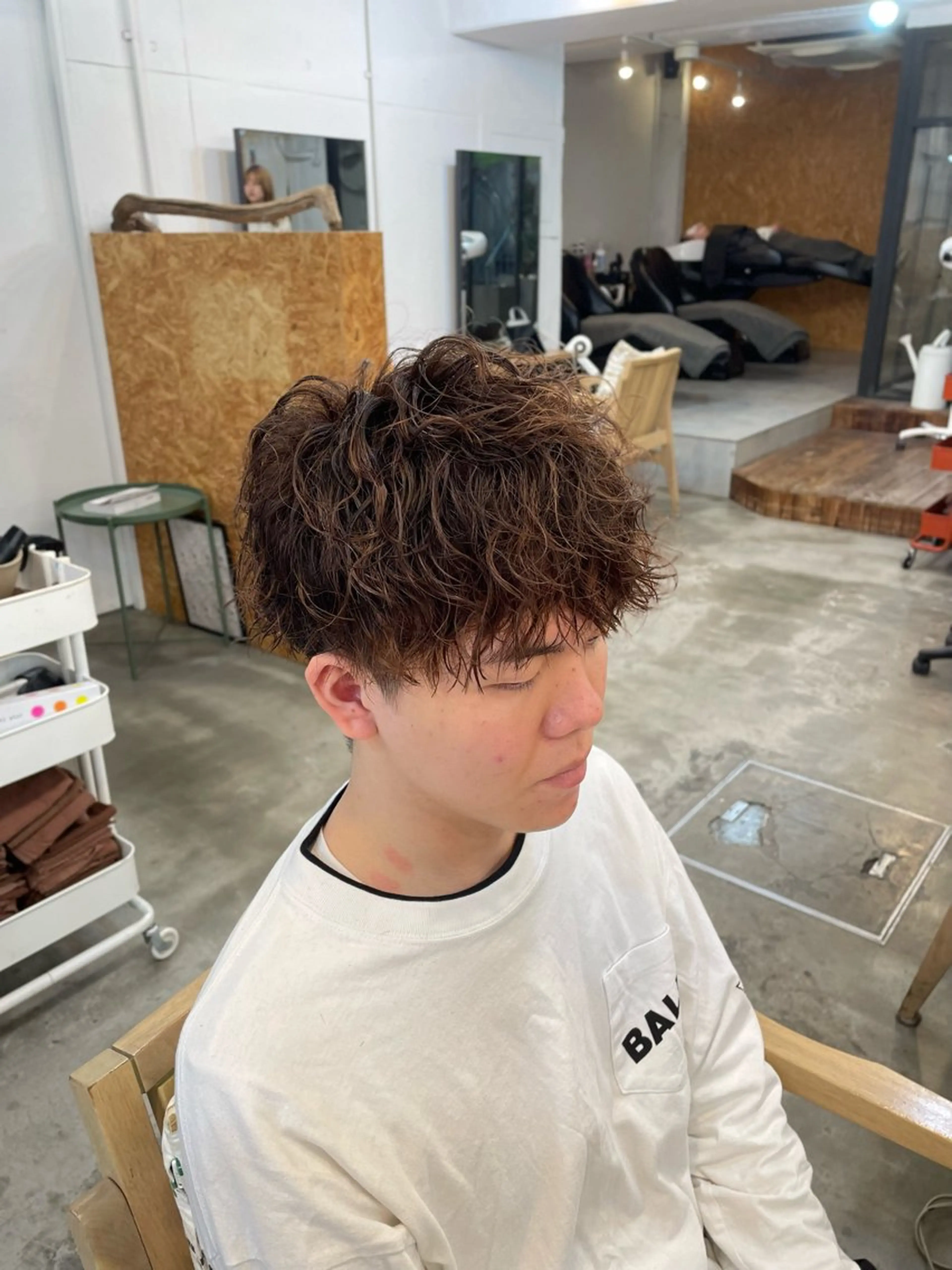 ショート カラー パーマ メンズ カット パーマ 【髪質改善・美髪 矯正】🌟だいち🌟のヘアスタイル