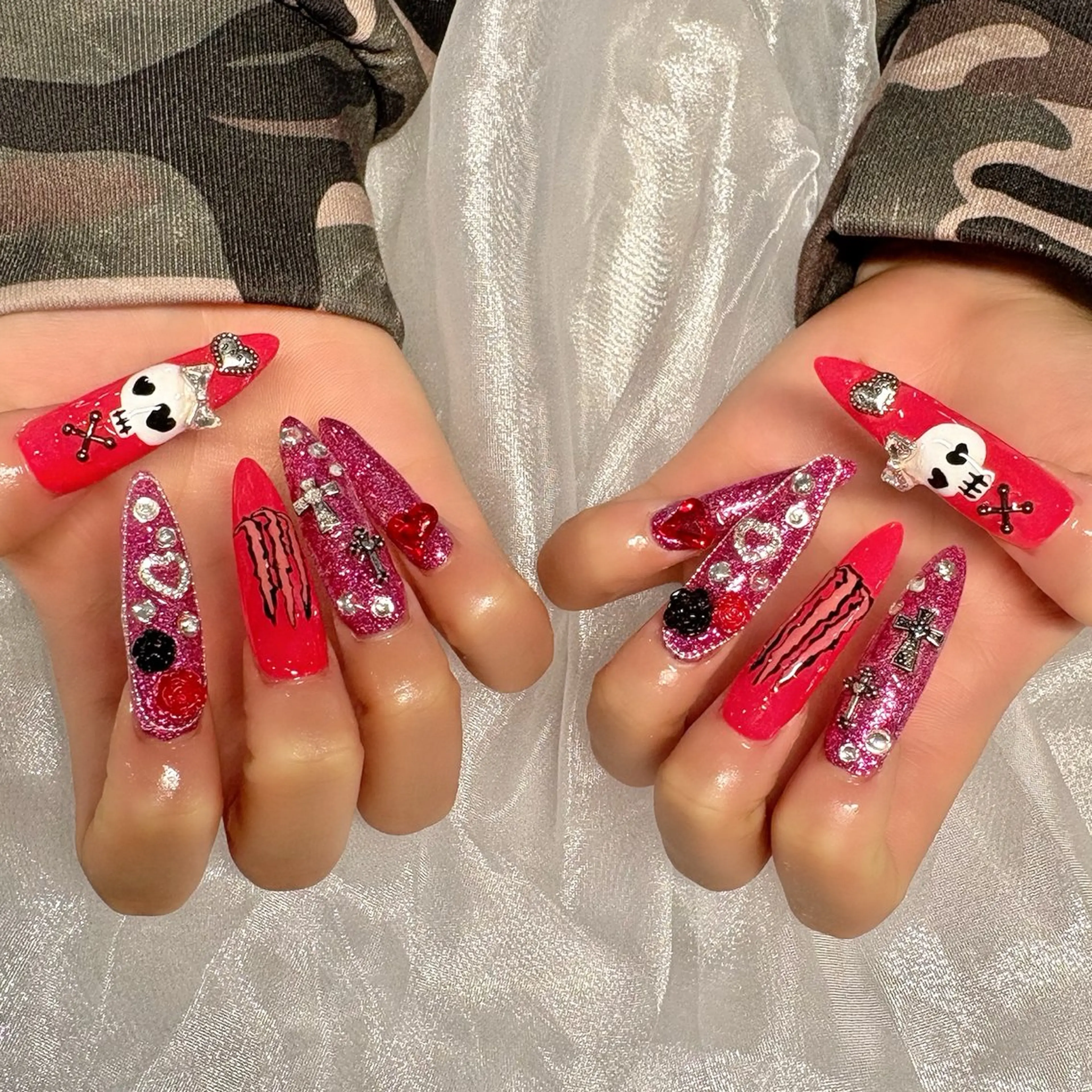 ネイル ハンドネイル 艶/マグネット/網紅 /韓国/岩下りほのネイルデザイン