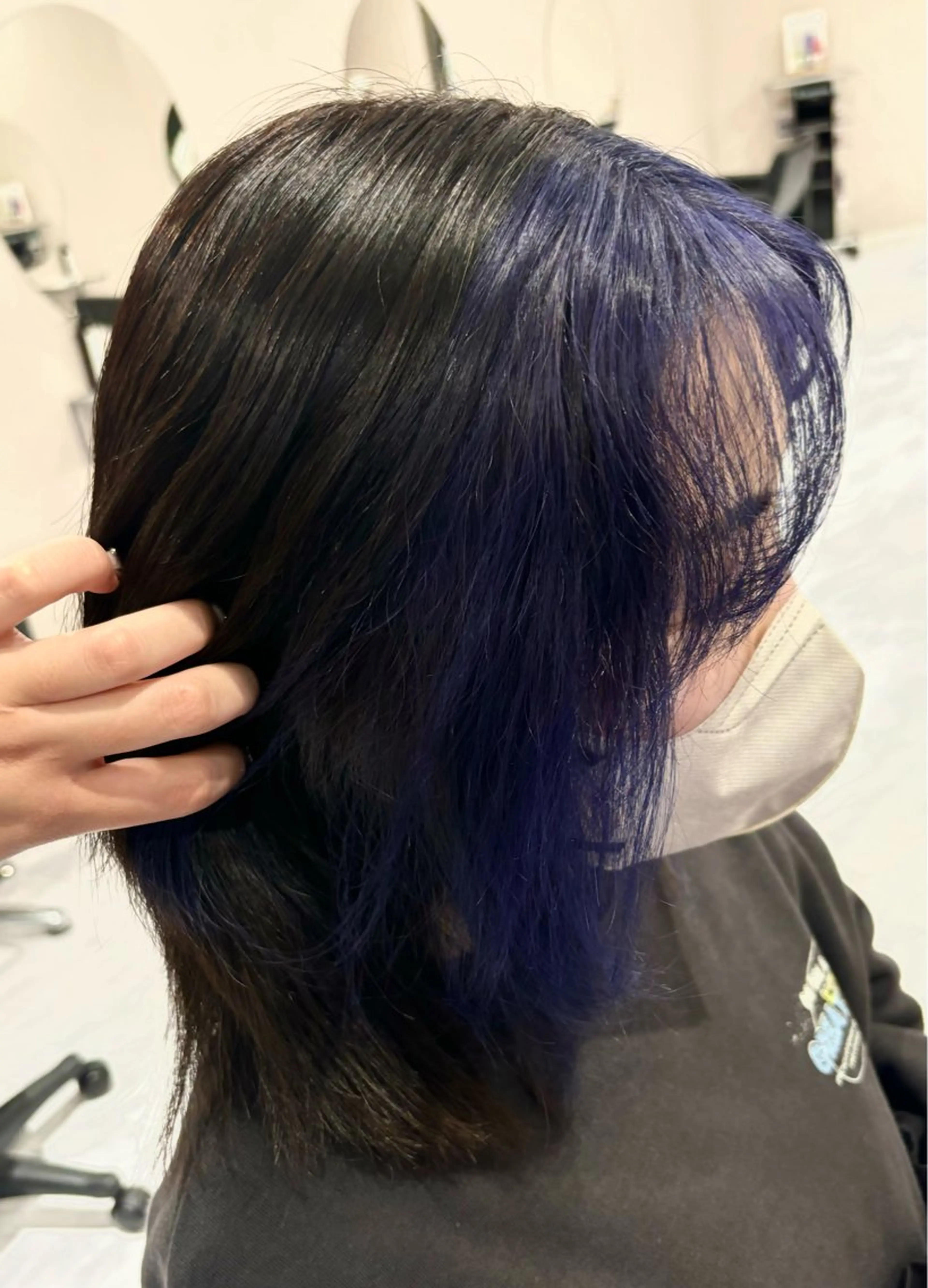 ミディアム カラー ブリーチ ヘアカラー 🫐ブルーラベンダー 髪質改善🫐/MEIのヘアスタイル