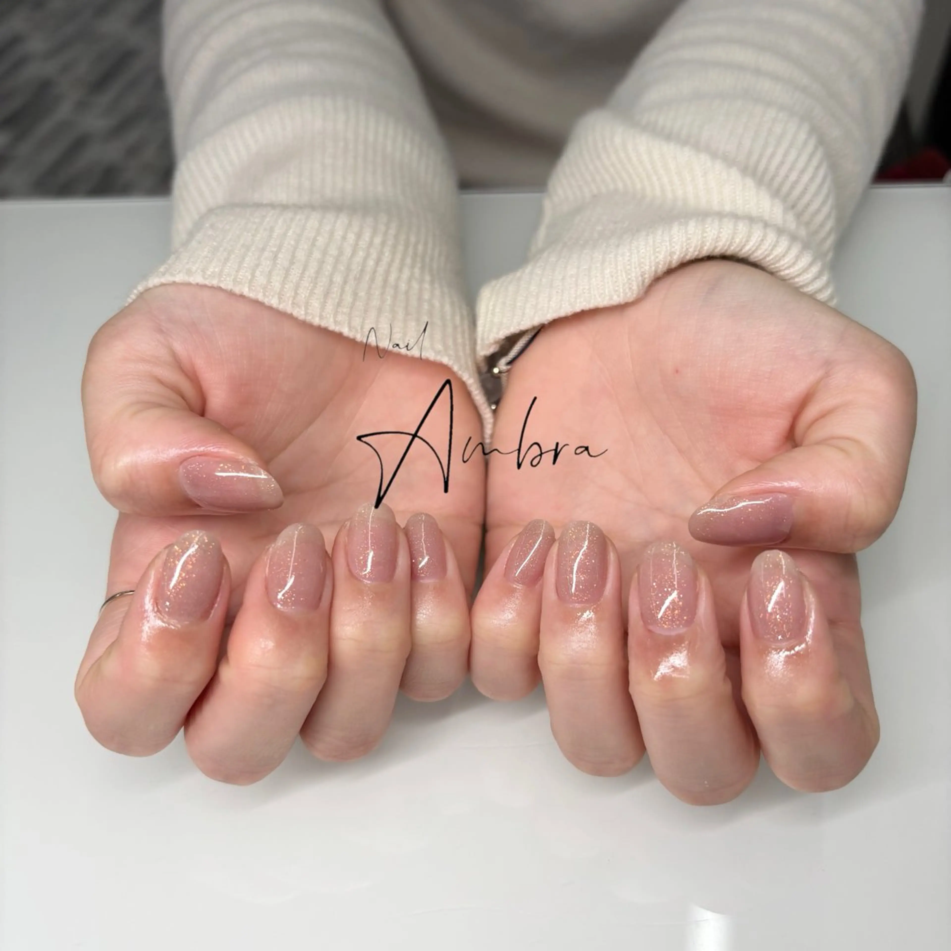 ネイル ラメ(グリッター) ハンドネイル Nail Ambra 天王寺店所属・Nail Ambra fusaのネイルデザイン