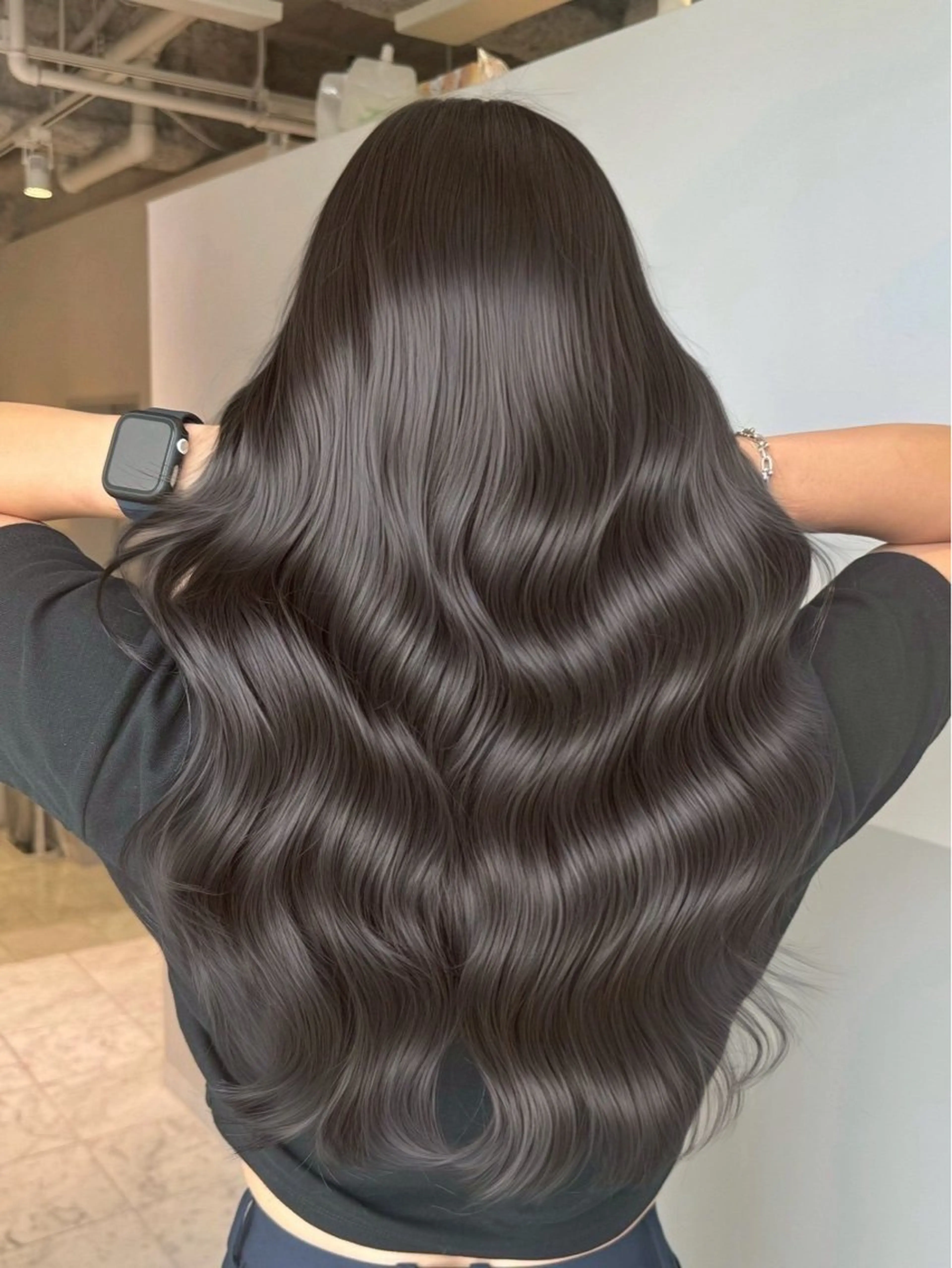 ロング カラー 透明感カラー 顔まわりレイヤー 顔周りカット ハッシュカット 髪質改善 ヘアカラー ⠀韓国スタイル/ ami🇰🇷🤍のヘアスタイル